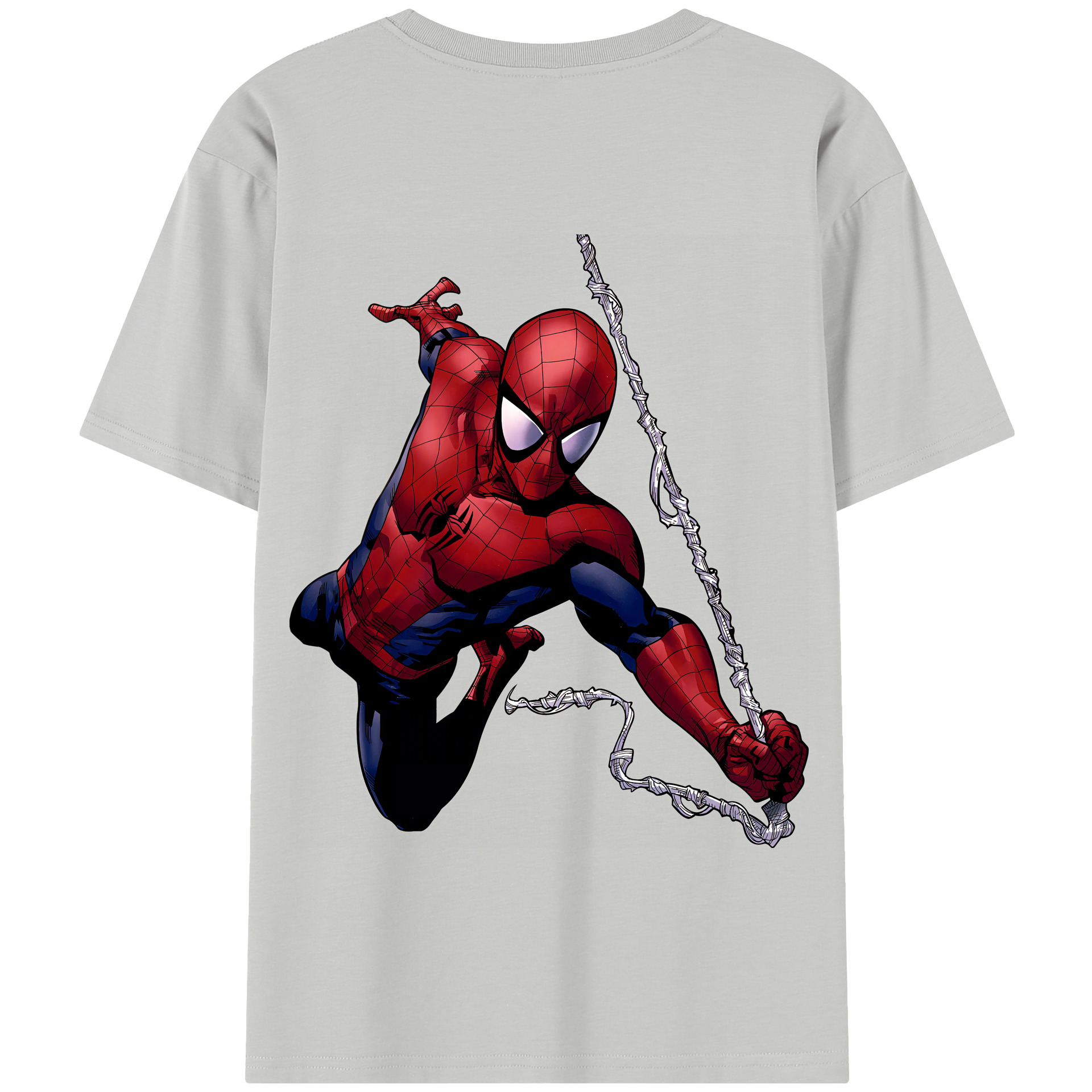 （画像用） Spider Man スパイダーマン 綿100％半袖Tシャツ（背面プリント）