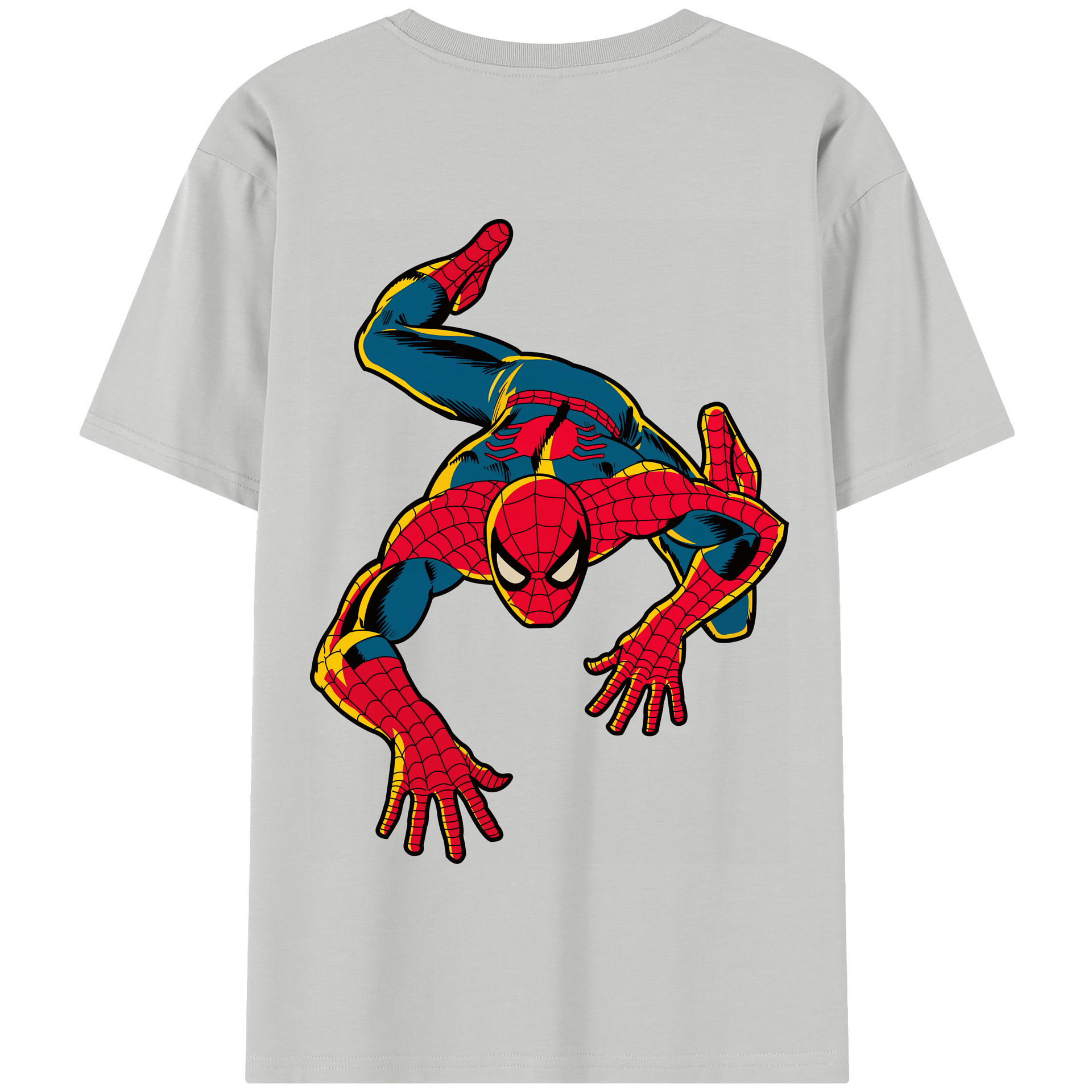 （画像用） Spider Man スパイダーマン 綿100％半袖Tシャツ（背面プリント）