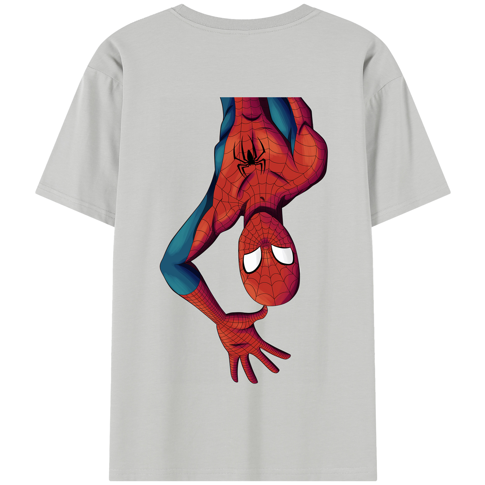 （画像用） Spider Man スパイダーマン 綿100％半袖Tシャツ（背面プリント）