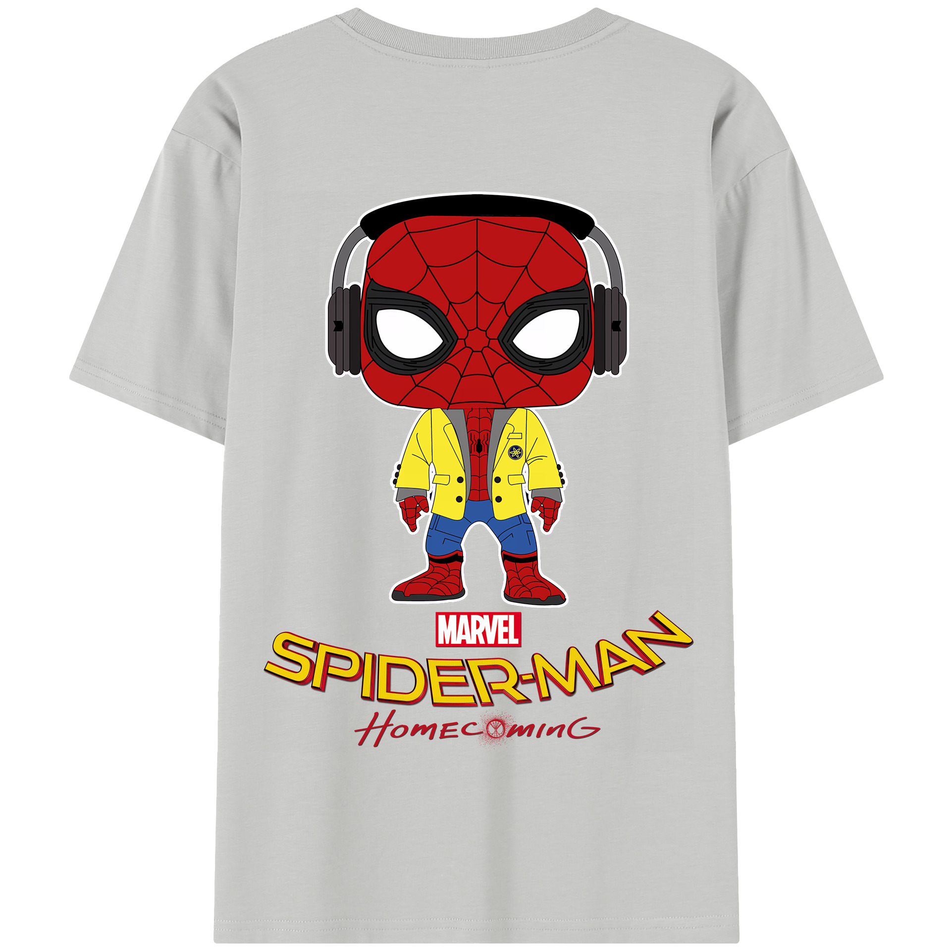 （画像用） Spider Man スパイダーマン 綿100％半袖Tシャツ（背面プリント）