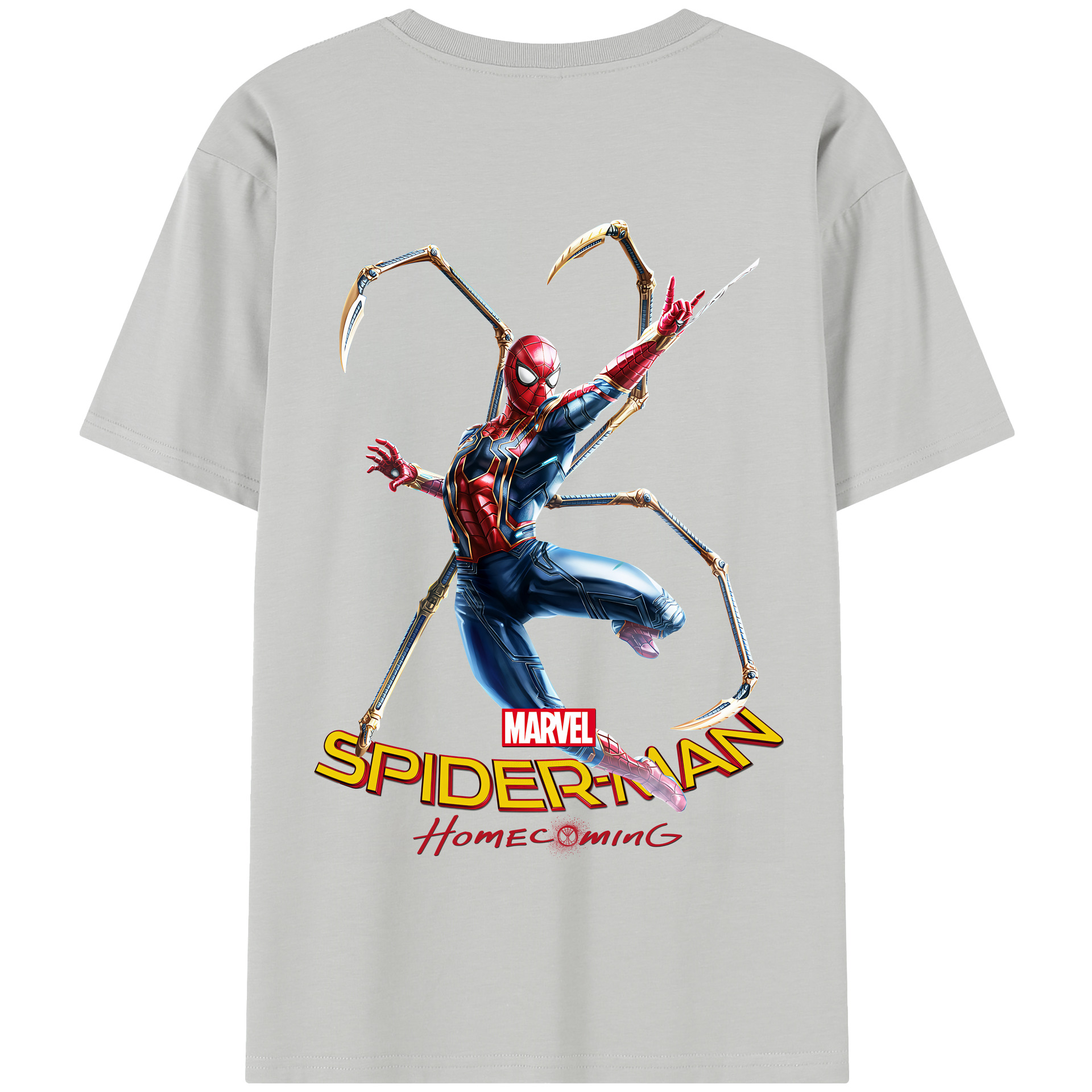 （画像用） Spider Man スパイダーマン 綿100％半袖Tシャツ（背面プリント）