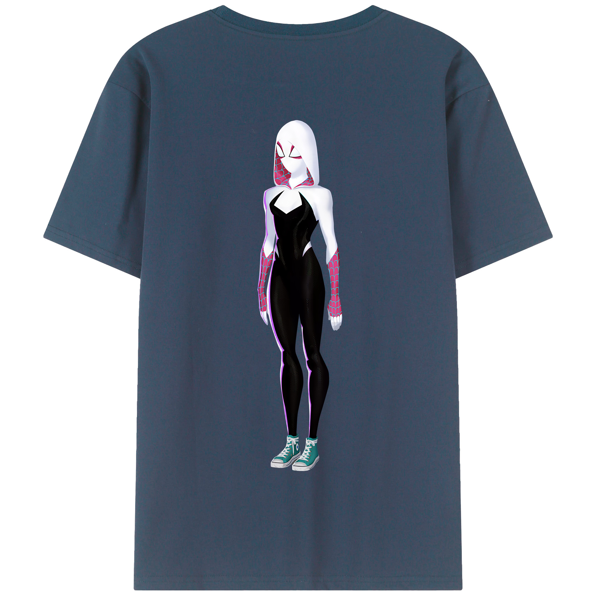 （画像用） Spider Man スパイダーマン 綿100％半袖Tシャツ（背面プリント）