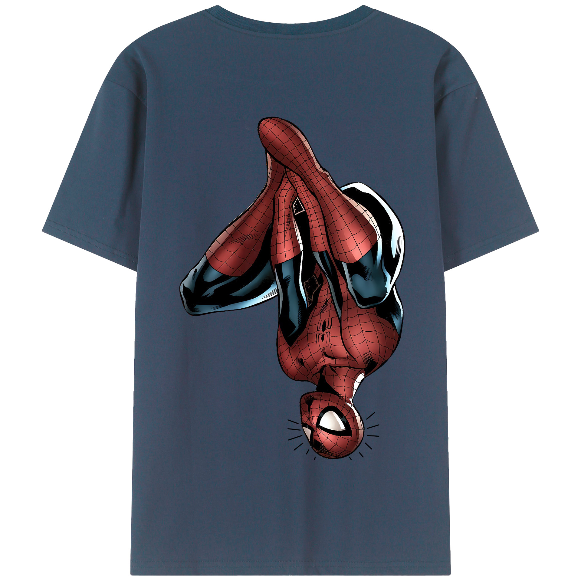 （画像用） Spider Man スパイダーマン 綿100％半袖Tシャツ（背面プリント）