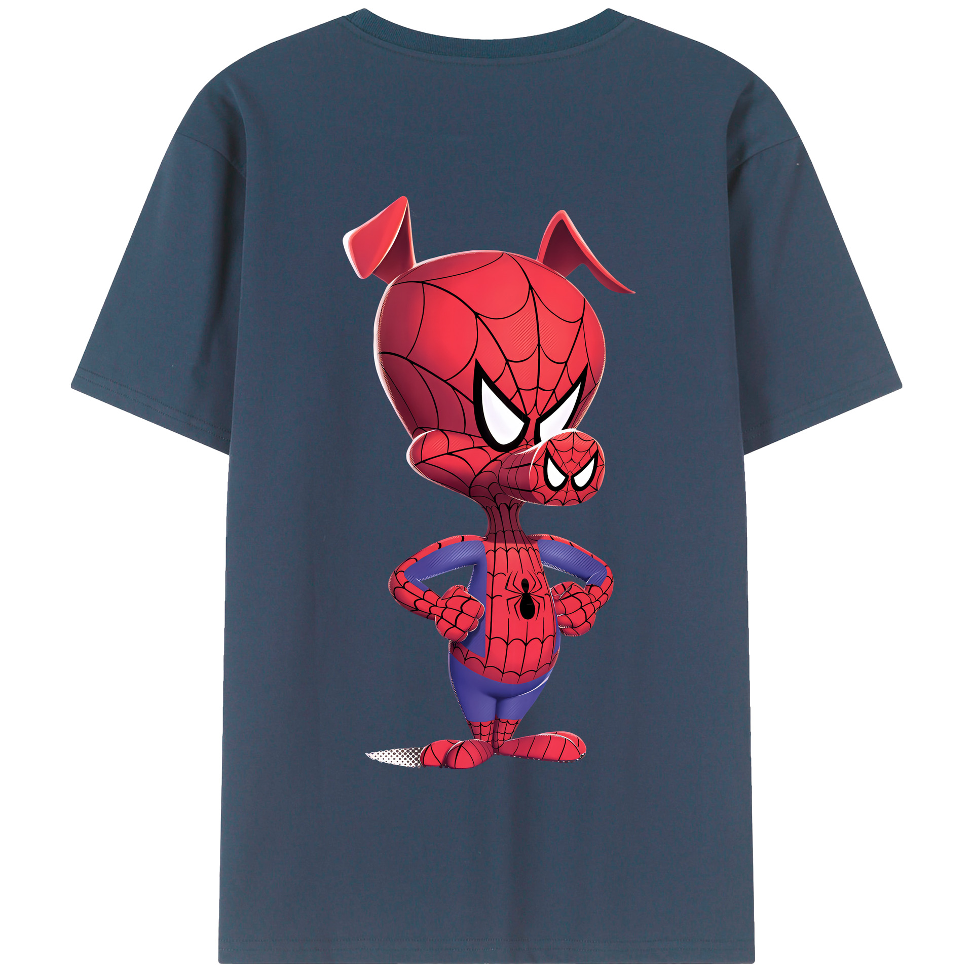 （画像用） Spider Man スパイダーマン 綿100％半袖Tシャツ（背面プリント）