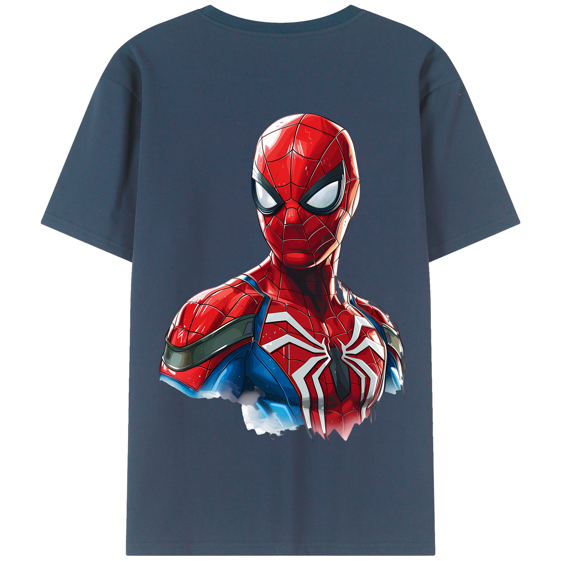 （画像用） Spider Man スパイダーマン 綿100％半袖Tシャツ（背面プリント）