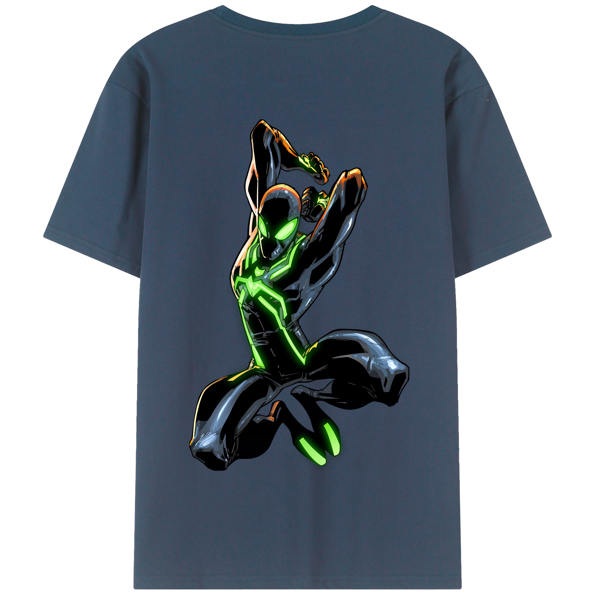 （画像用） Spider Man スパイダーマン 綿100％半袖Tシャツ（背面プリント）