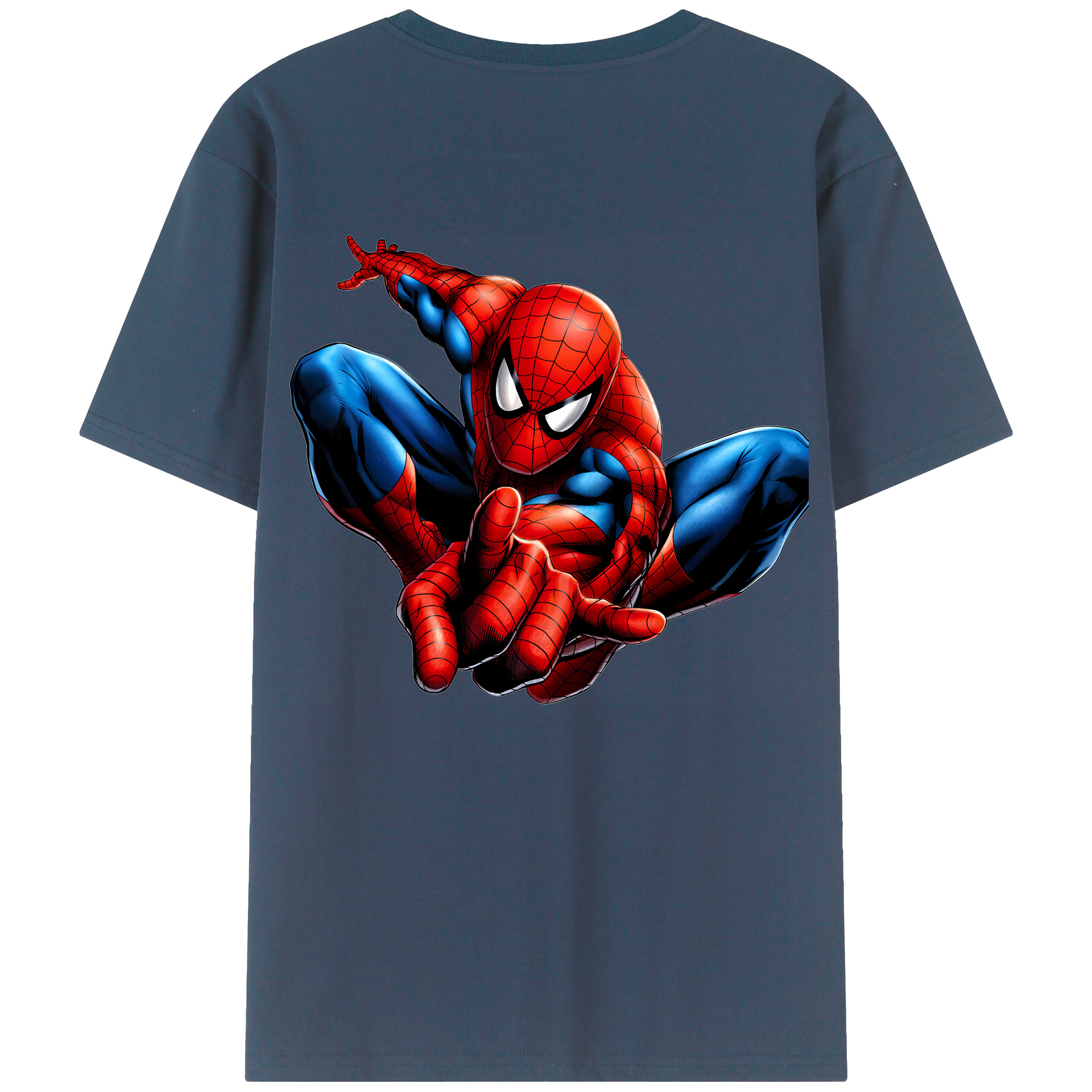 （画像用） Spider Man スパイダーマン 綿100％半袖Tシャツ（背面プリント）