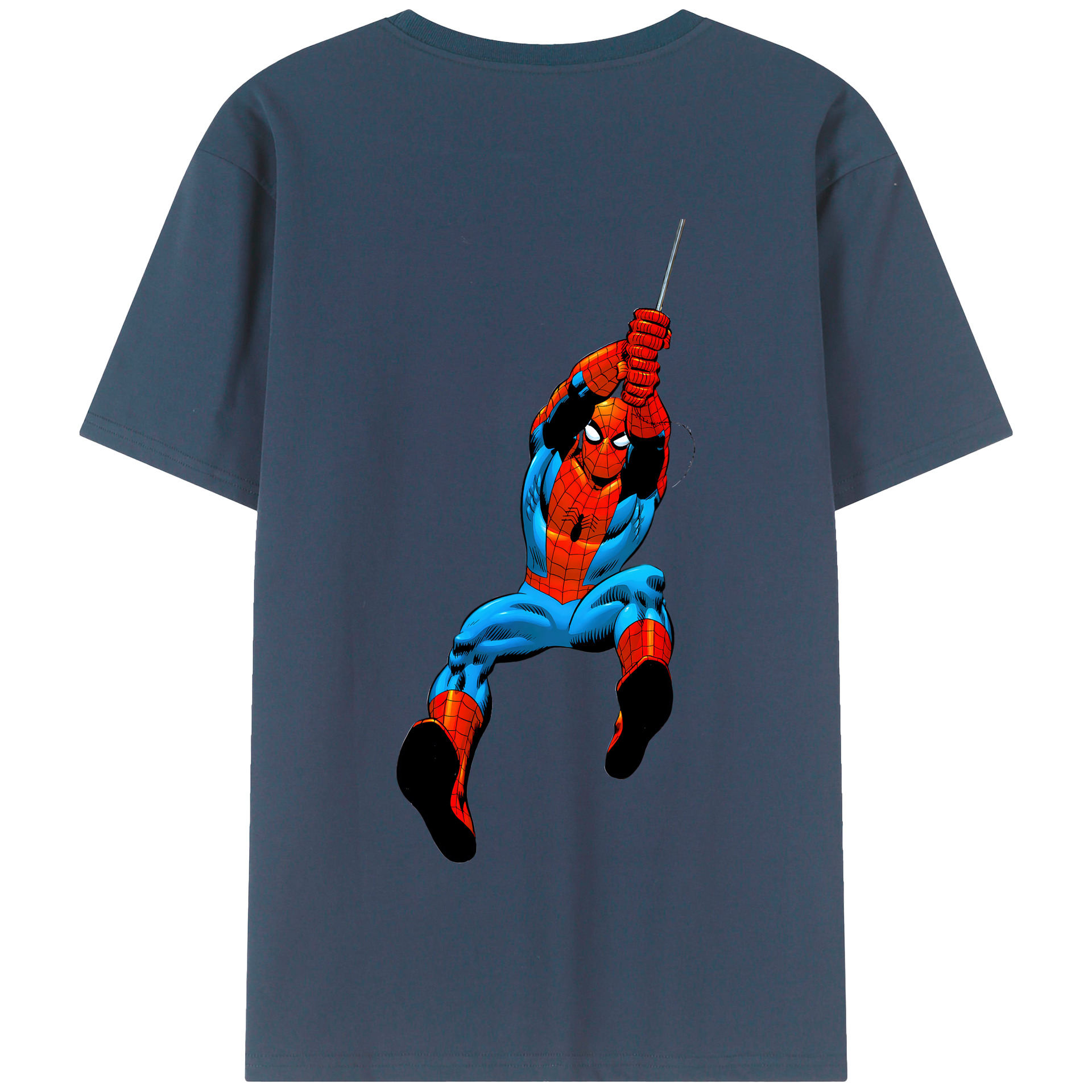 （画像用） Spider Man スパイダーマン 綿100％半袖Tシャツ（背面プリント）