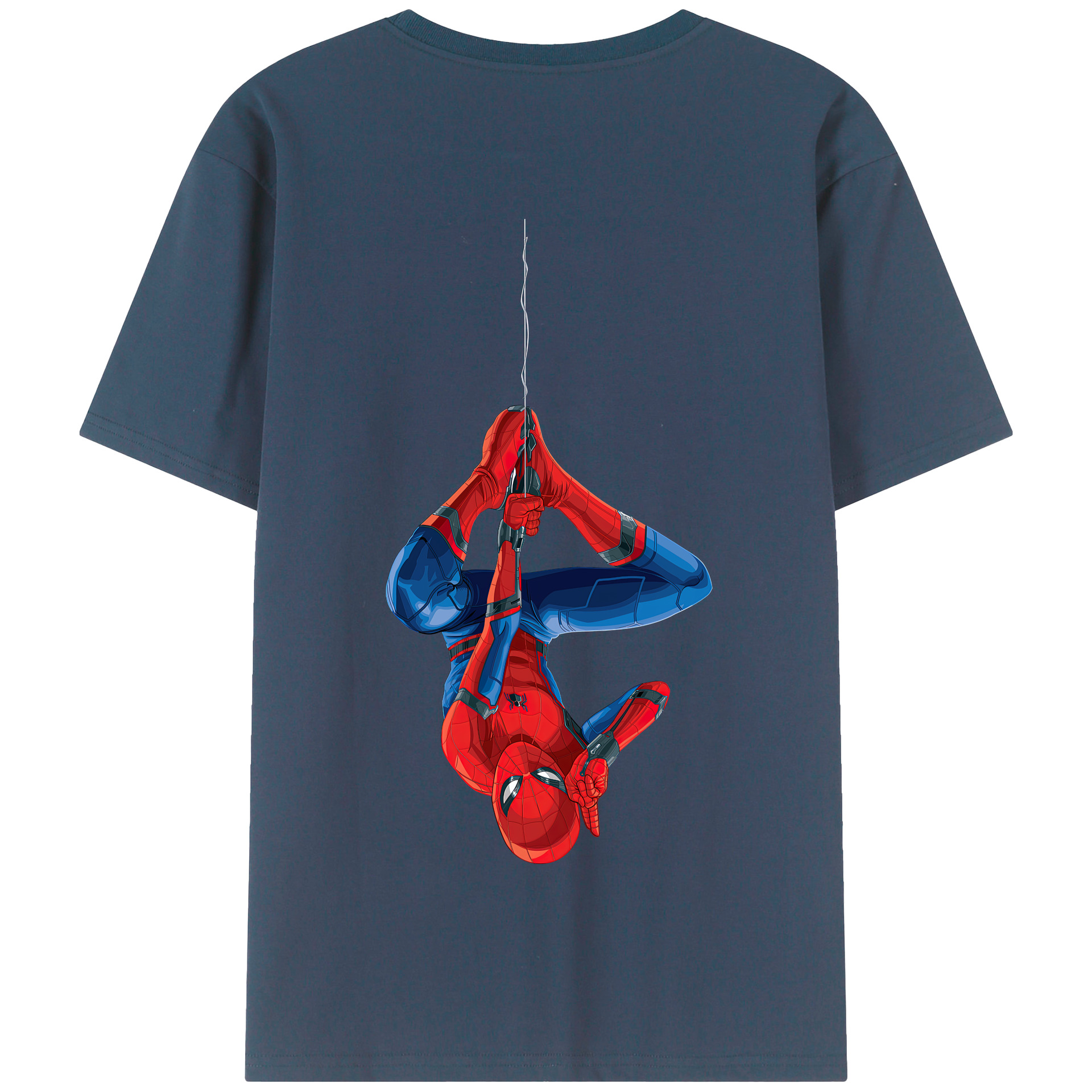 （画像用） Spider Man スパイダーマン 綿100％半袖Tシャツ（背面プリント）