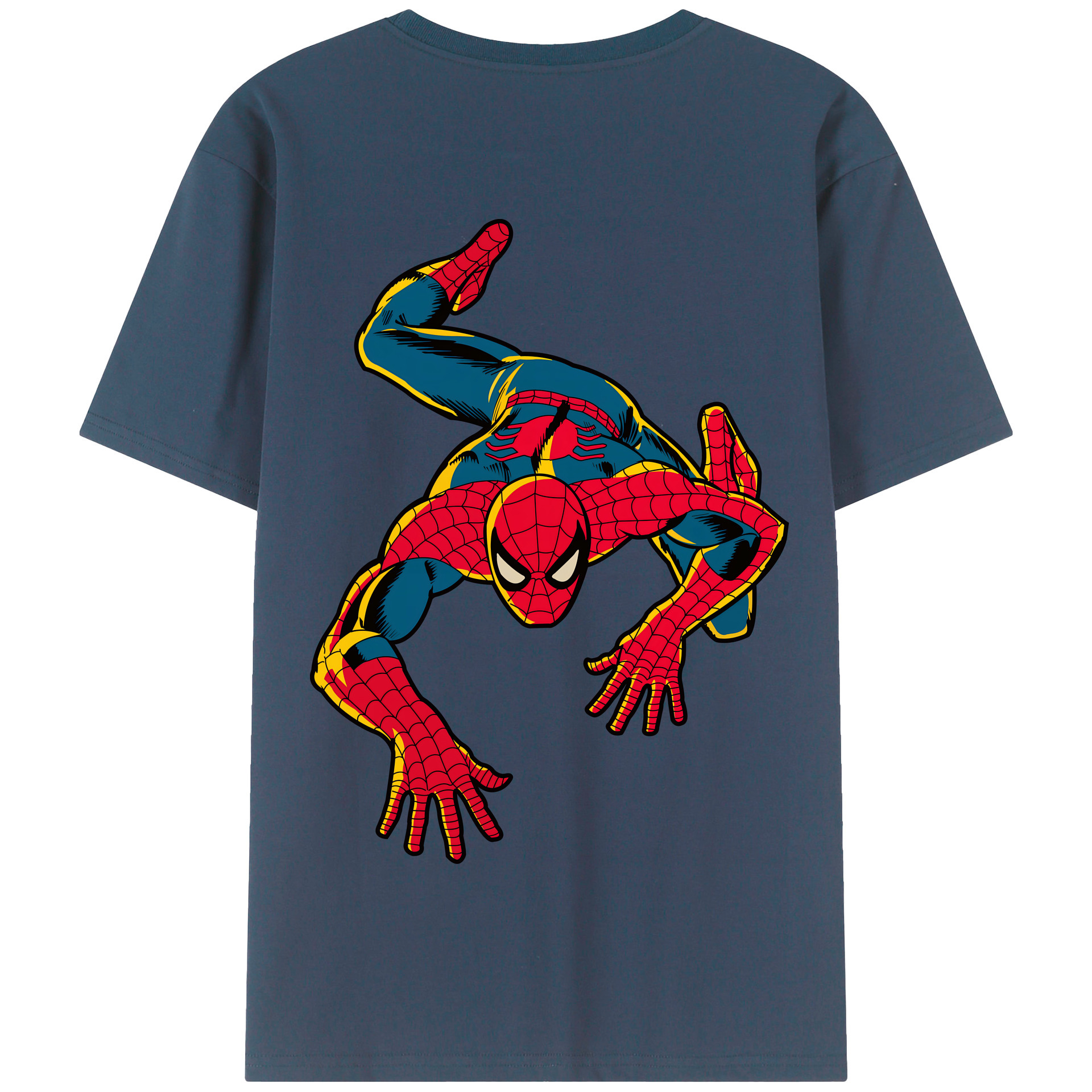 （画像用） Spider Man スパイダーマン 綿100％半袖Tシャツ（背面プリント）