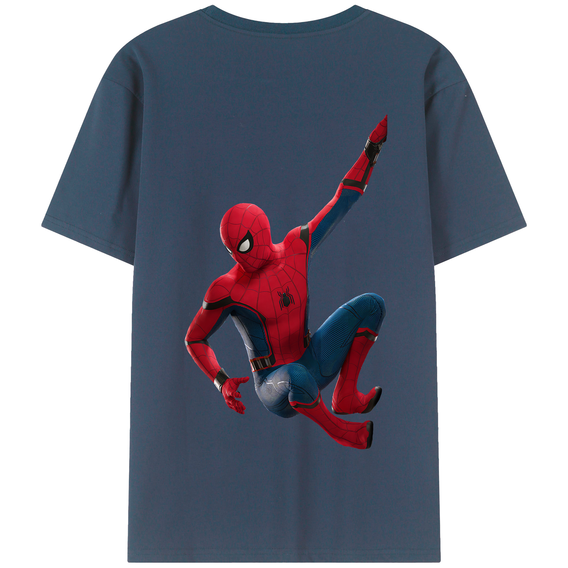 Spider Man スパイダーマン 綿100％半袖Tシャツ（背面プリント）