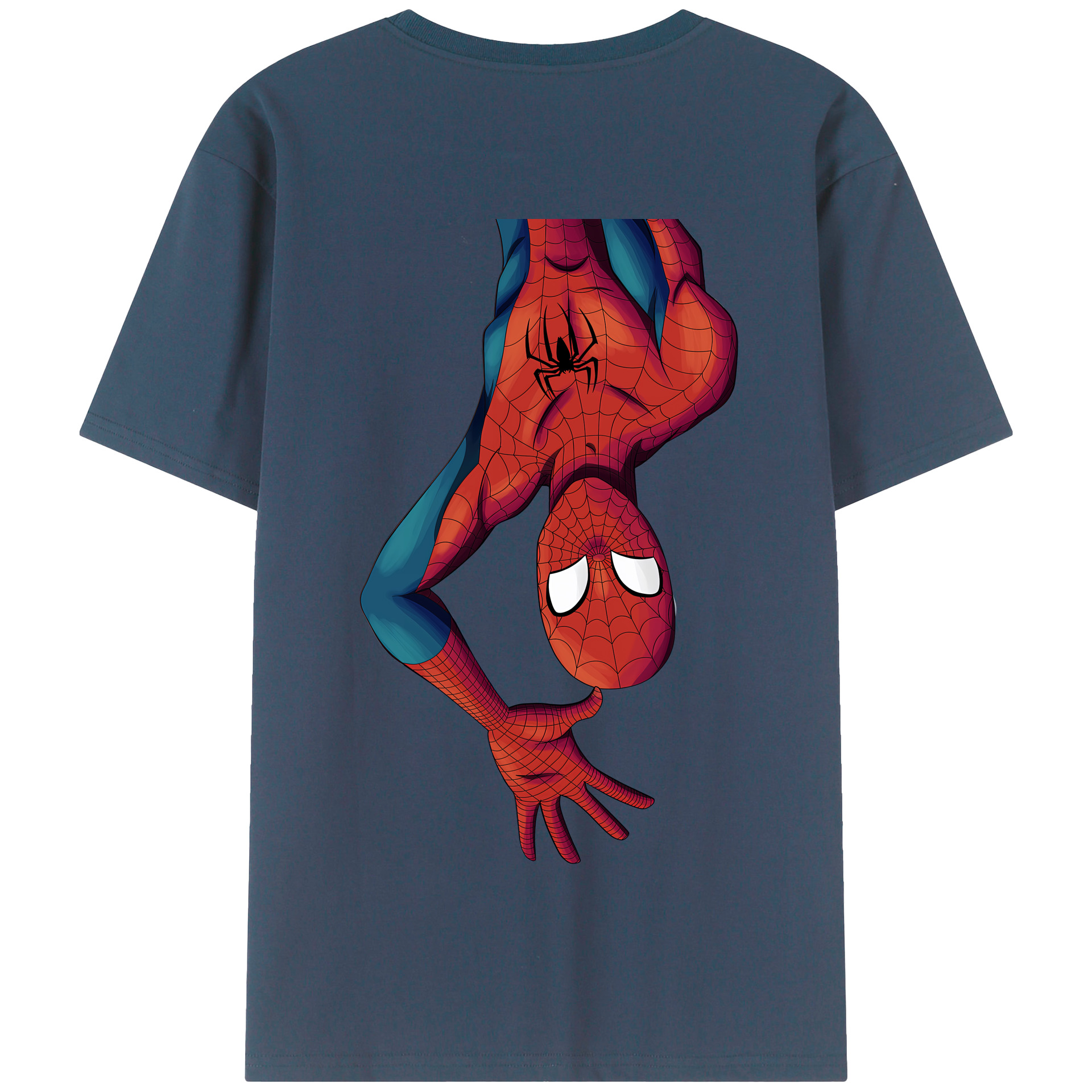 （画像用） Spider Man スパイダーマン 綿100％半袖Tシャツ（背面プリント）
