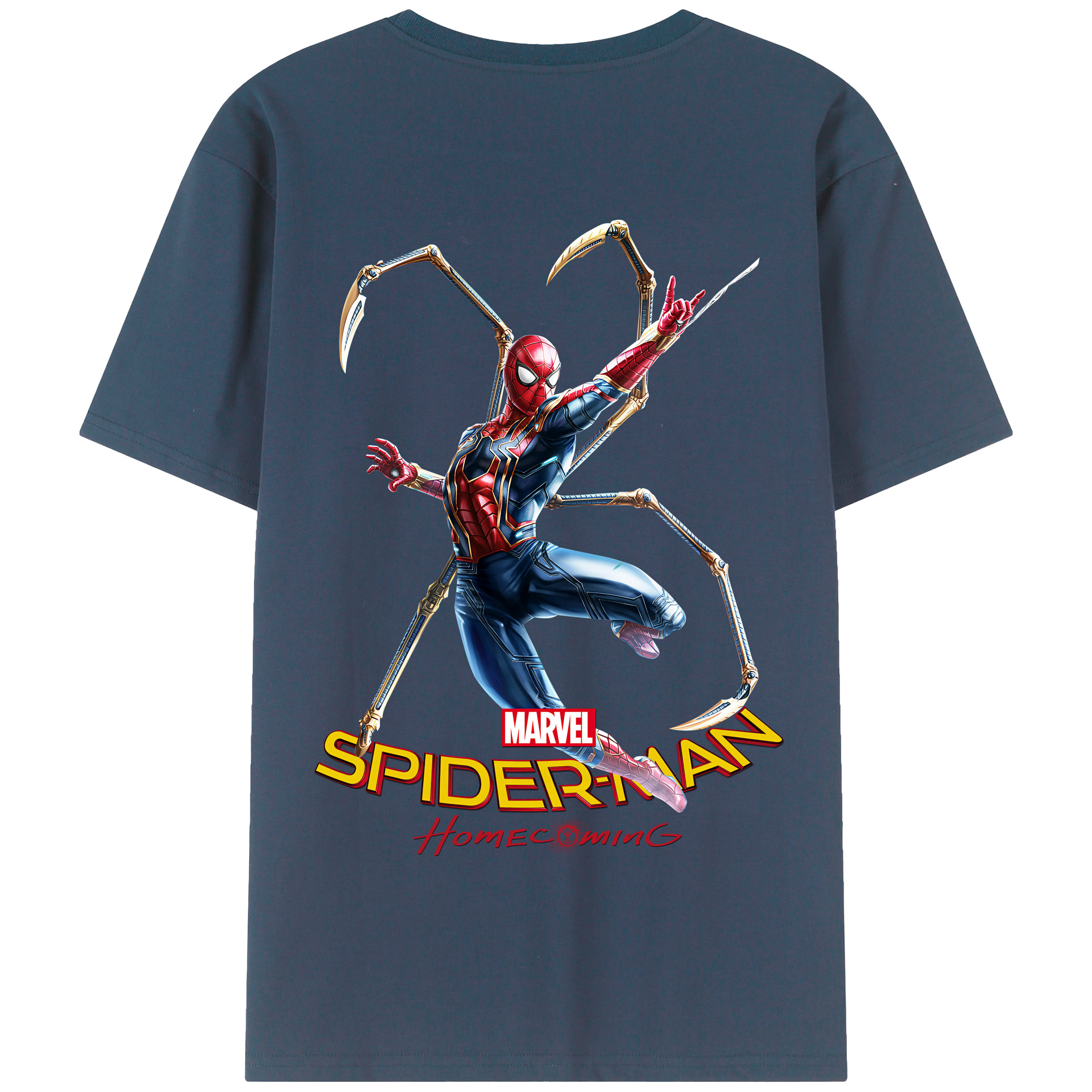 （画像用） Spider Man スパイダーマン 綿100％半袖Tシャツ（背面プリント）