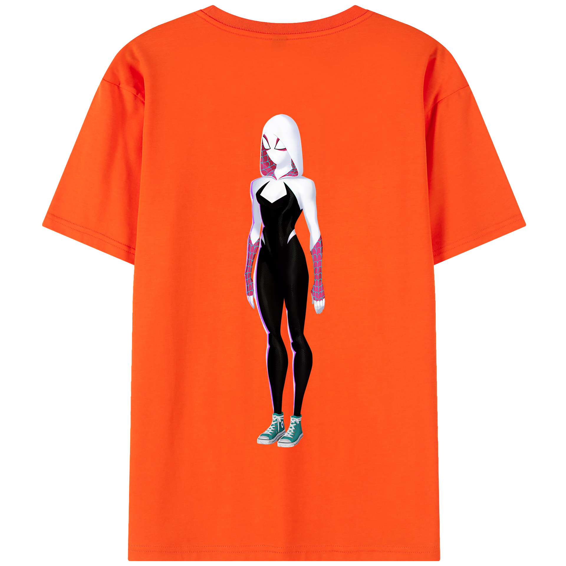 （画像用） Spider Man スパイダーマン 綿100％半袖Tシャツ（背面プリント）