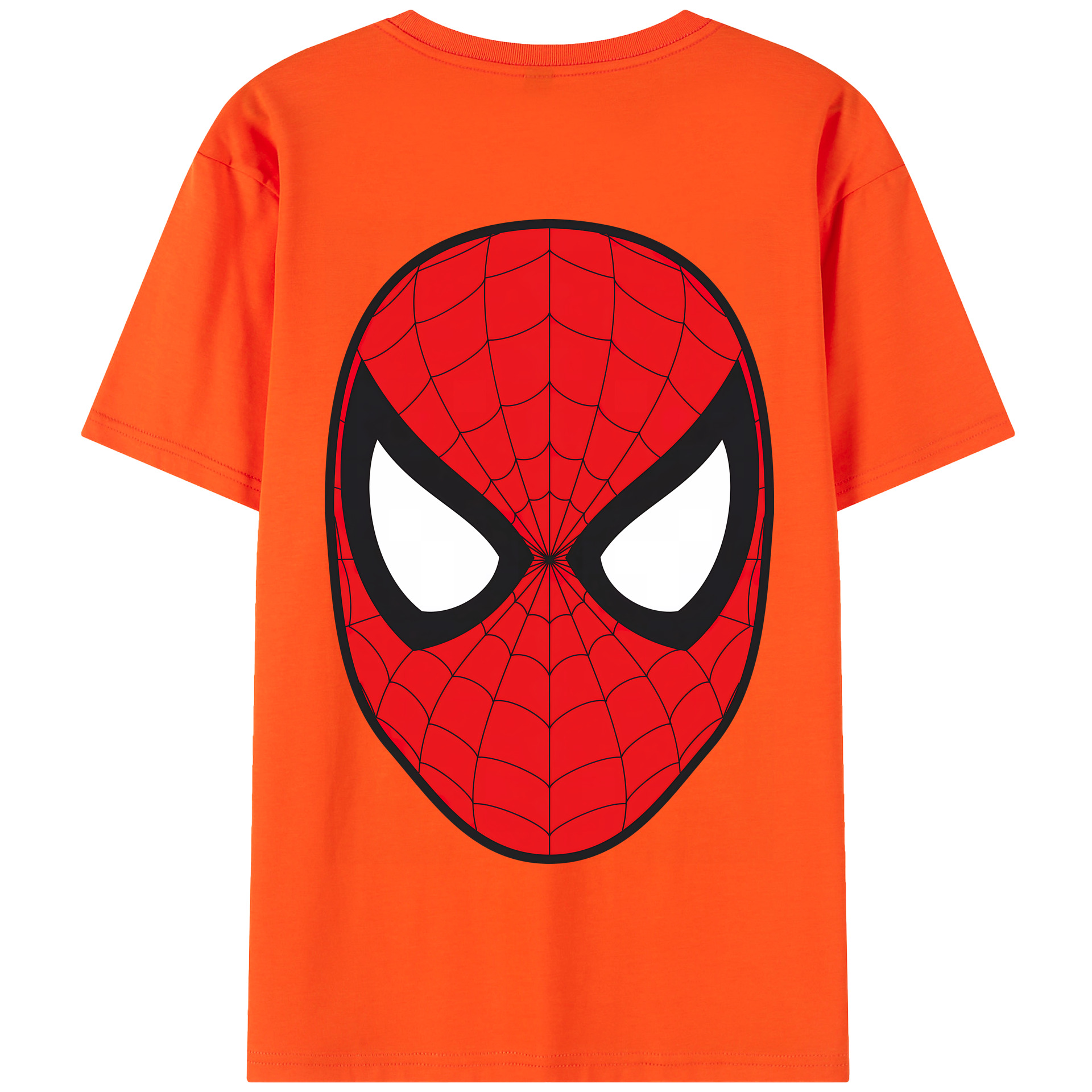 （画像用） Spider Man スパイダーマン 綿100％半袖Tシャツ（背面プリント）