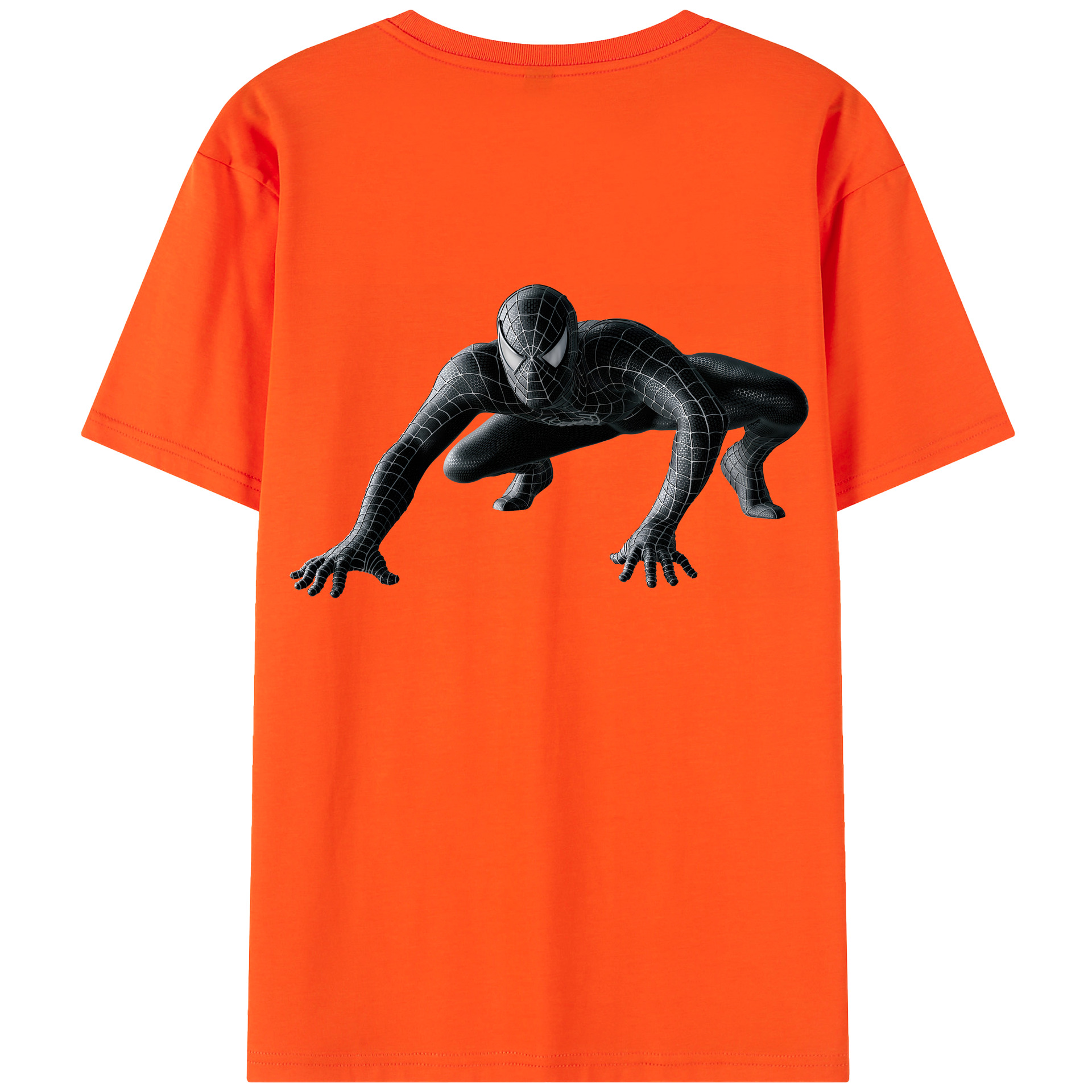 （画像用） Spider Man スパイダーマン 綿100％半袖Tシャツ（背面プリント）