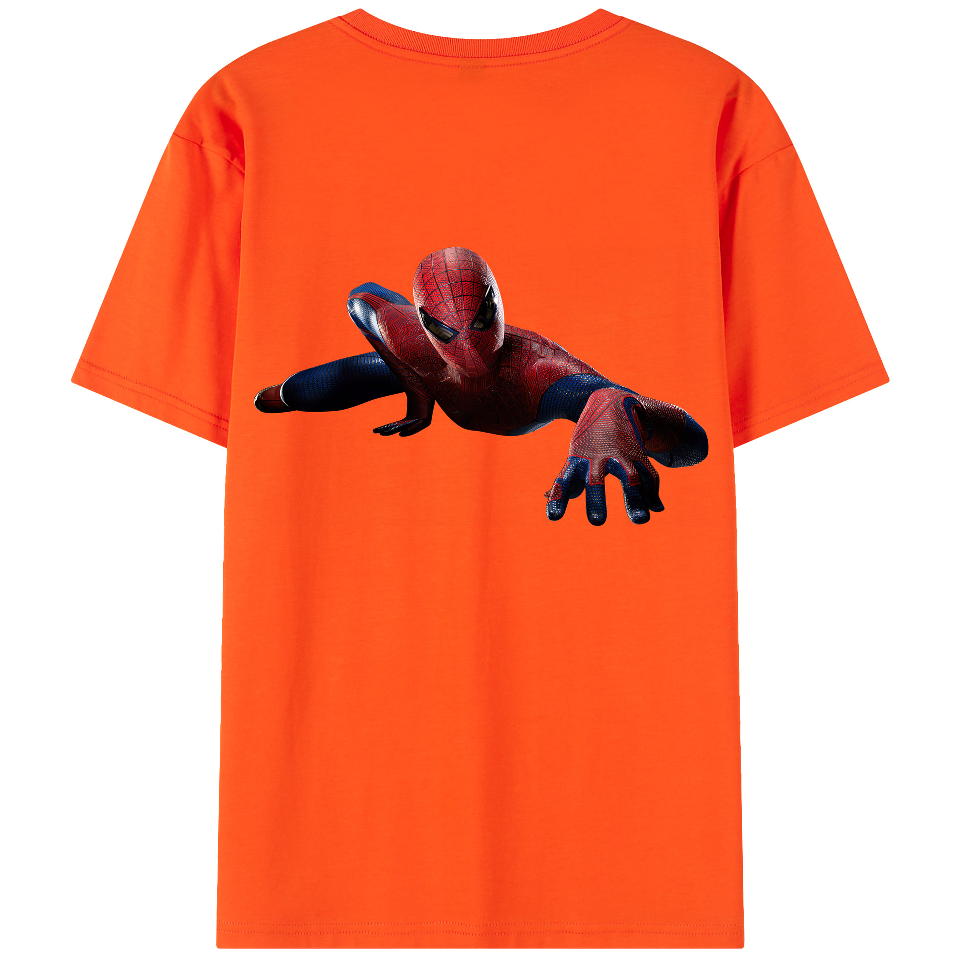 Spider Man スパイダーマン 綿100％半袖Tシャツ（背面プリント）