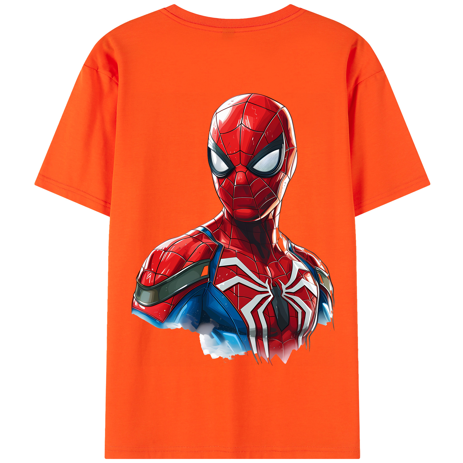 （画像用） Spider Man スパイダーマン 綿100％半袖Tシャツ（背面プリント）