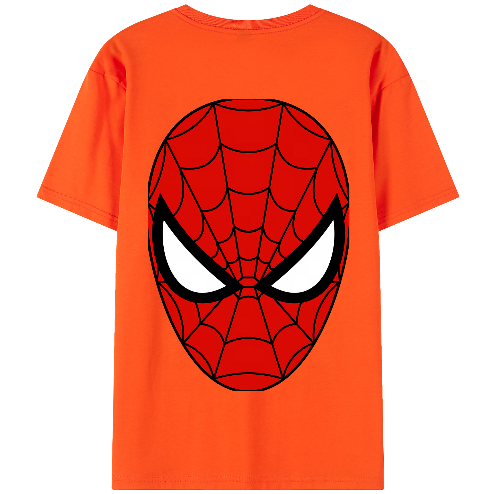 （画像用） Spider Man スパイダーマン 綿100％半袖Tシャツ（背面プリント）