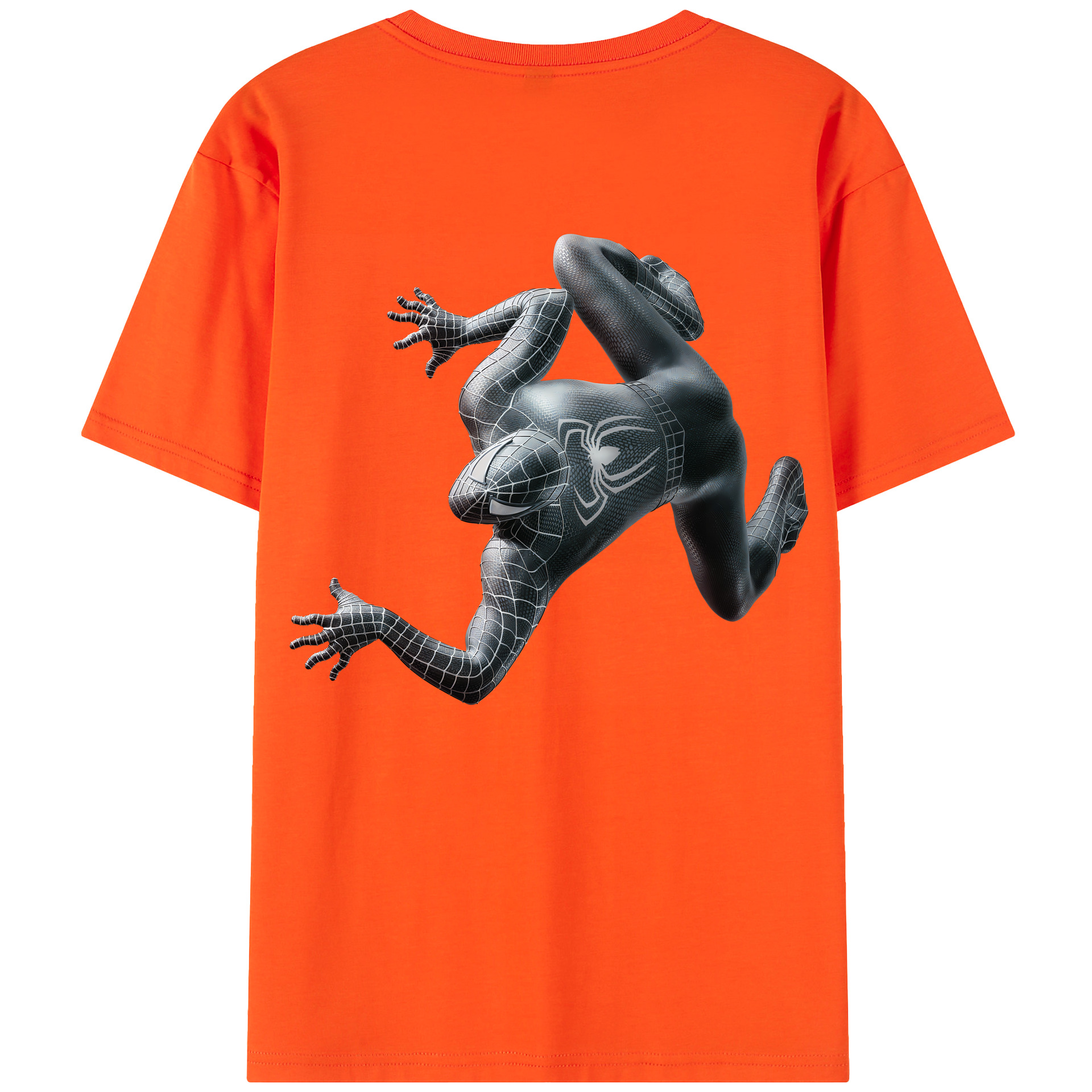 （画像用） Spider Man スパイダーマン 綿100％半袖Tシャツ（背面プリント）