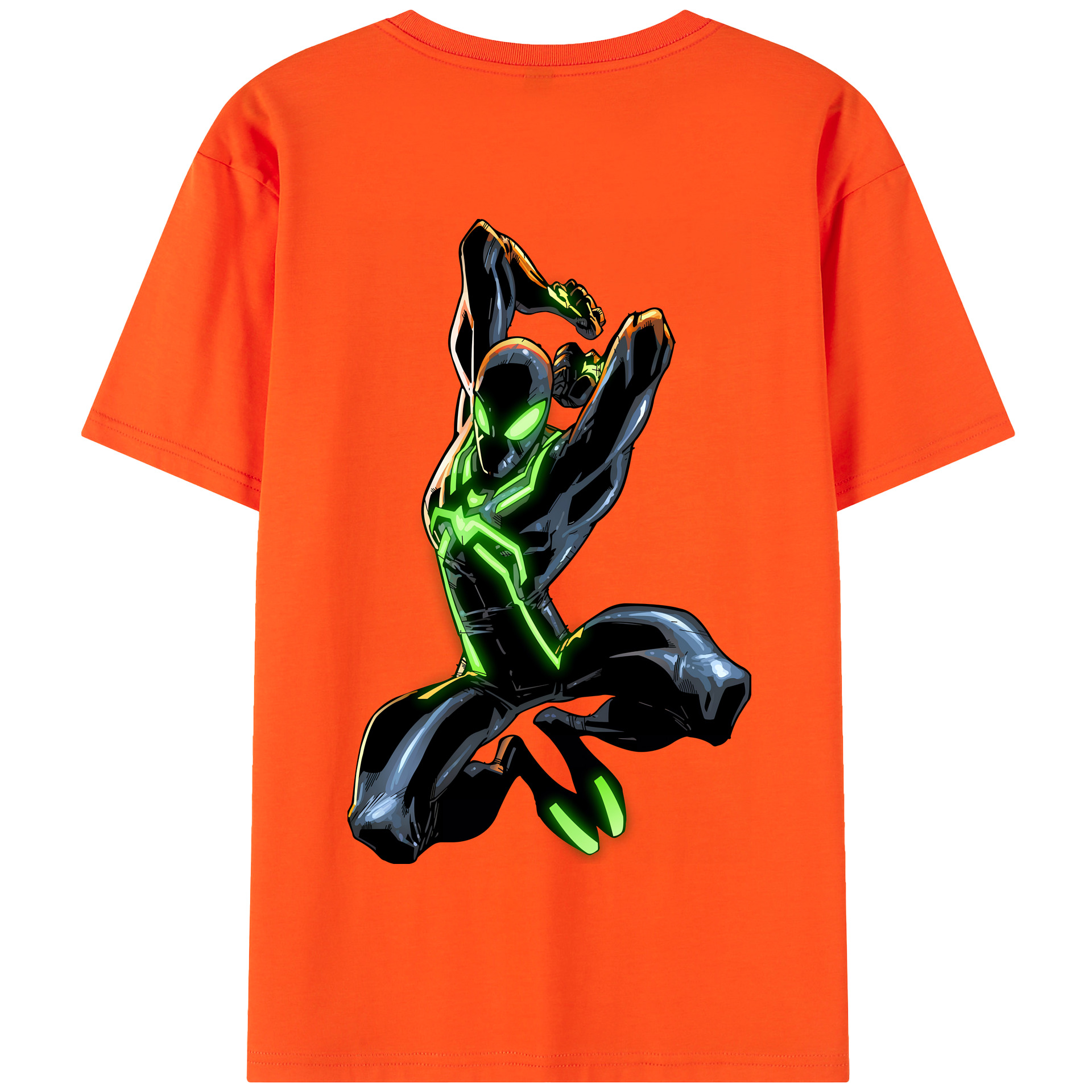 （画像用） Spider Man スパイダーマン 綿100％半袖Tシャツ（背面プリント）