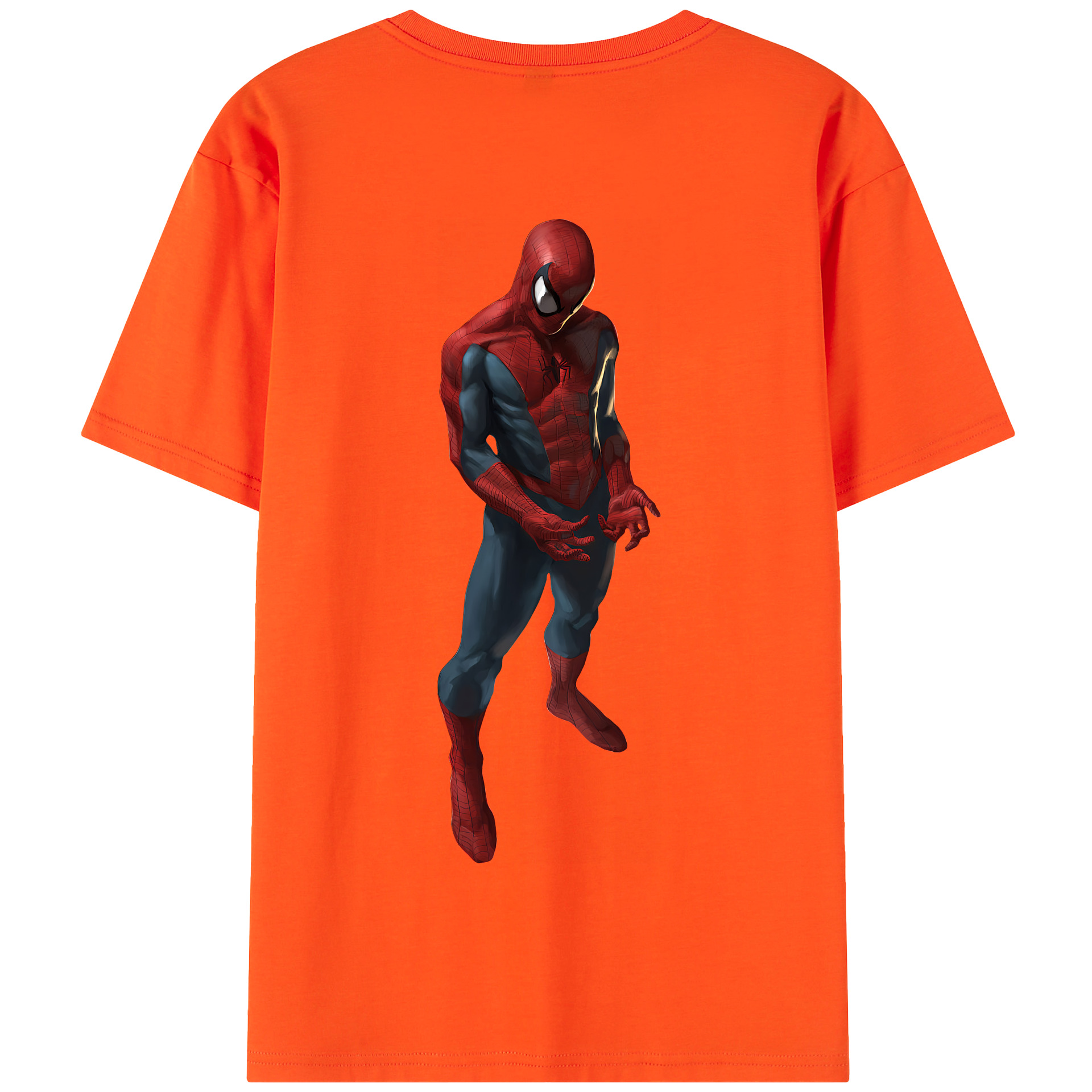Spider Man スパイダーマン 綿100％半袖Tシャツ（背面プリント）