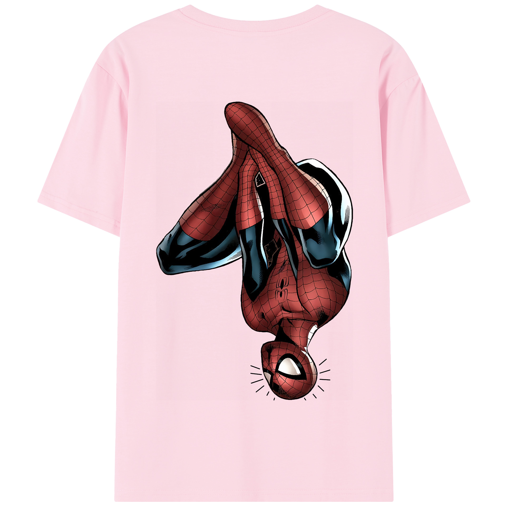 （画像用） Spider Man スパイダーマン 綿100％半袖Tシャツ（背面プリント）