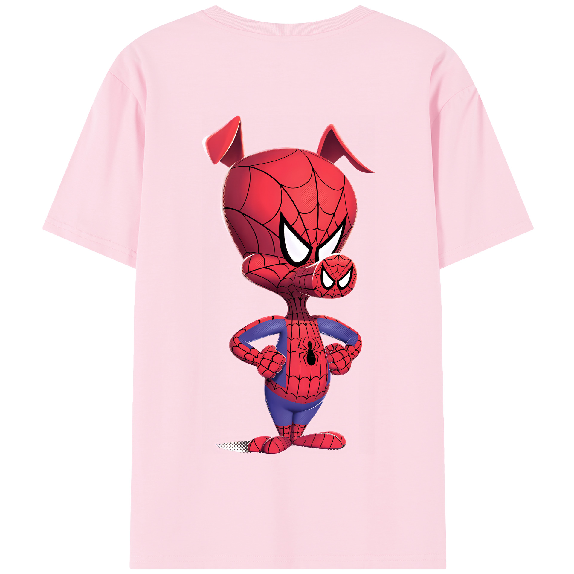 （画像用） Spider Man スパイダーマン 綿100％半袖Tシャツ（背面プリント）