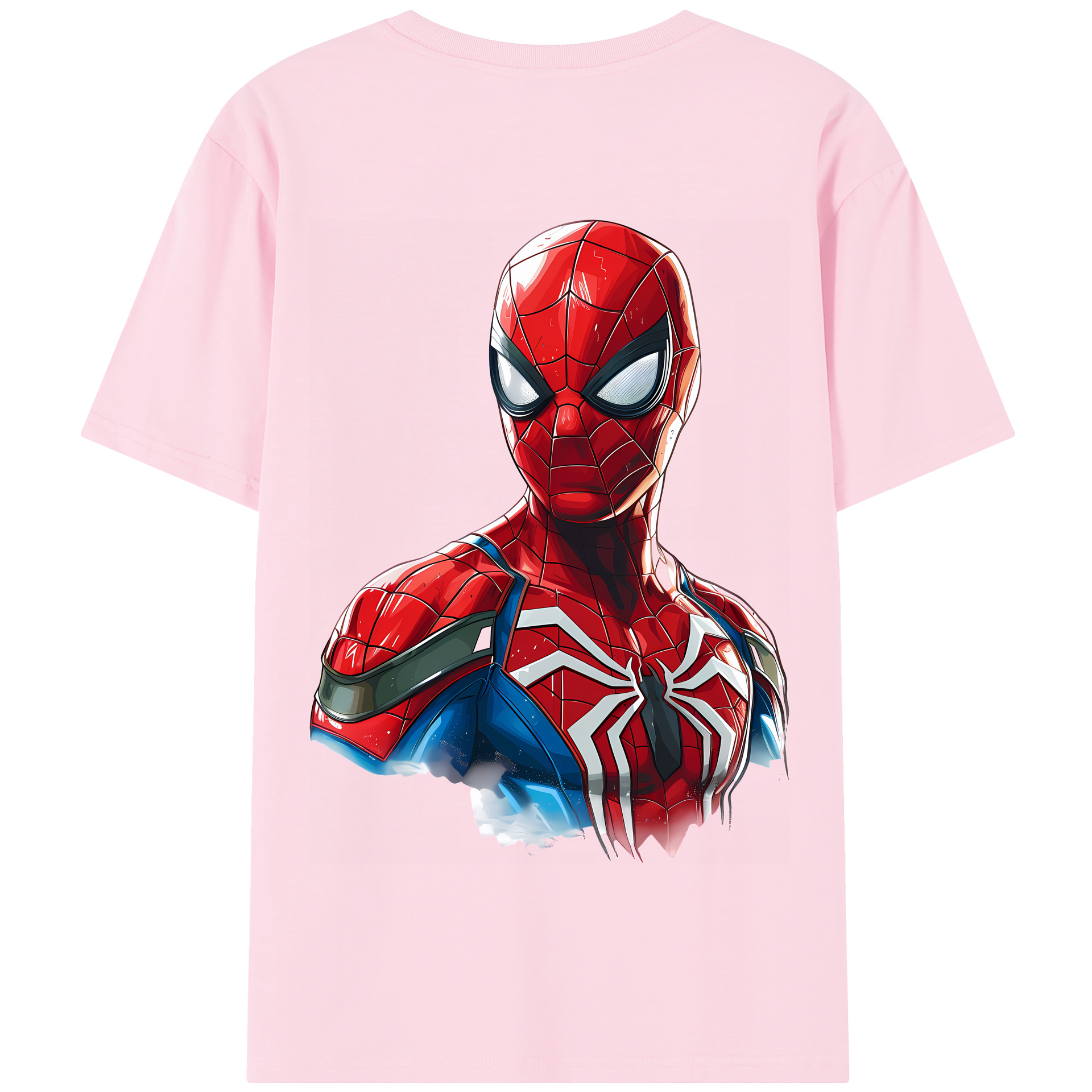 （画像用） Spider Man スパイダーマン 綿100％半袖Tシャツ（背面プリント）