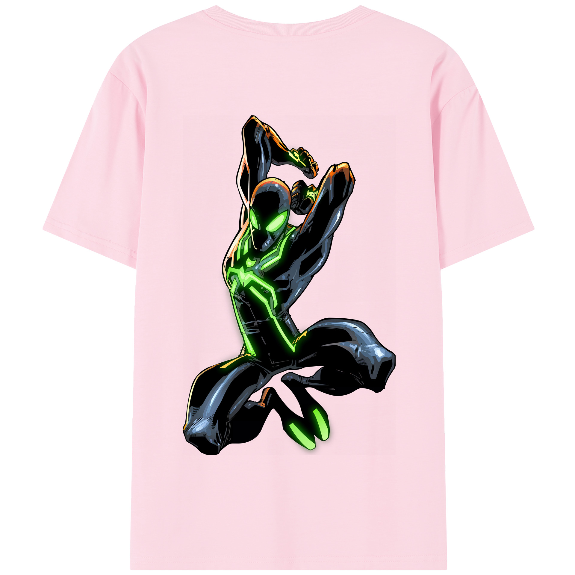（画像用） Spider Man スパイダーマン 綿100％半袖Tシャツ（背面プリント）