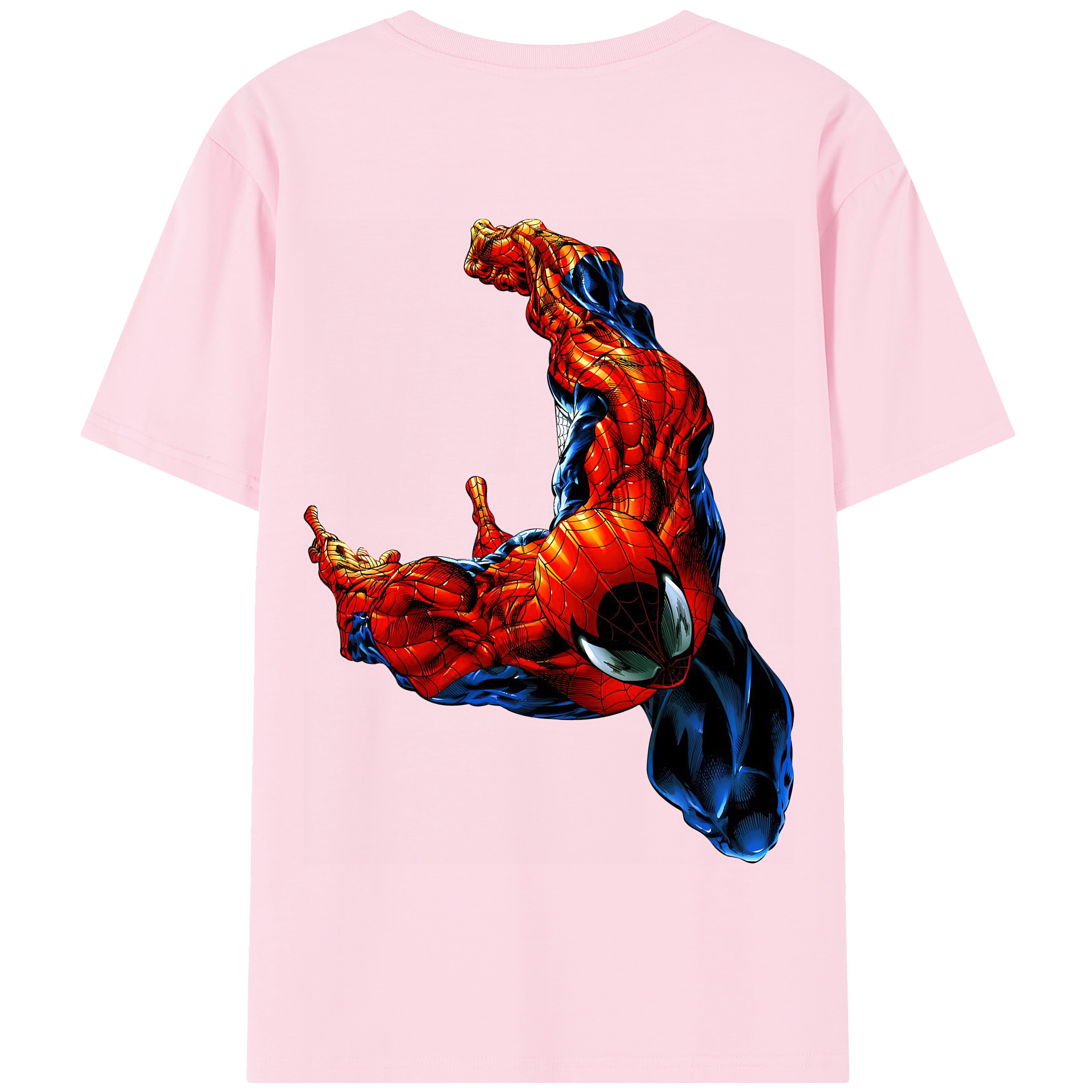 （画像用） Spider Man スパイダーマン 綿100％半袖Tシャツ（背面プリント）