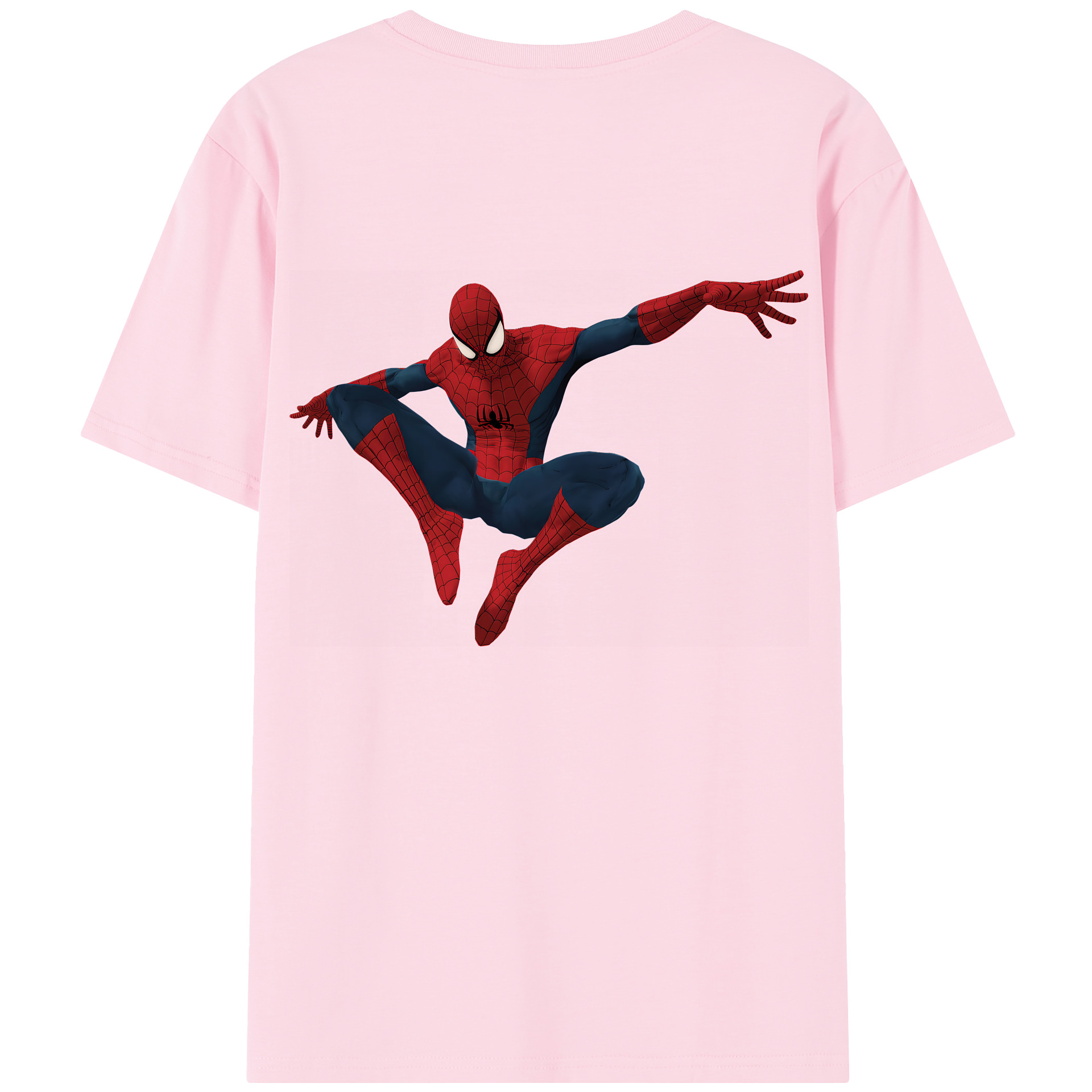 （画像用） Spider Man スパイダーマン 綿100％半袖Tシャツ（背面プリント）