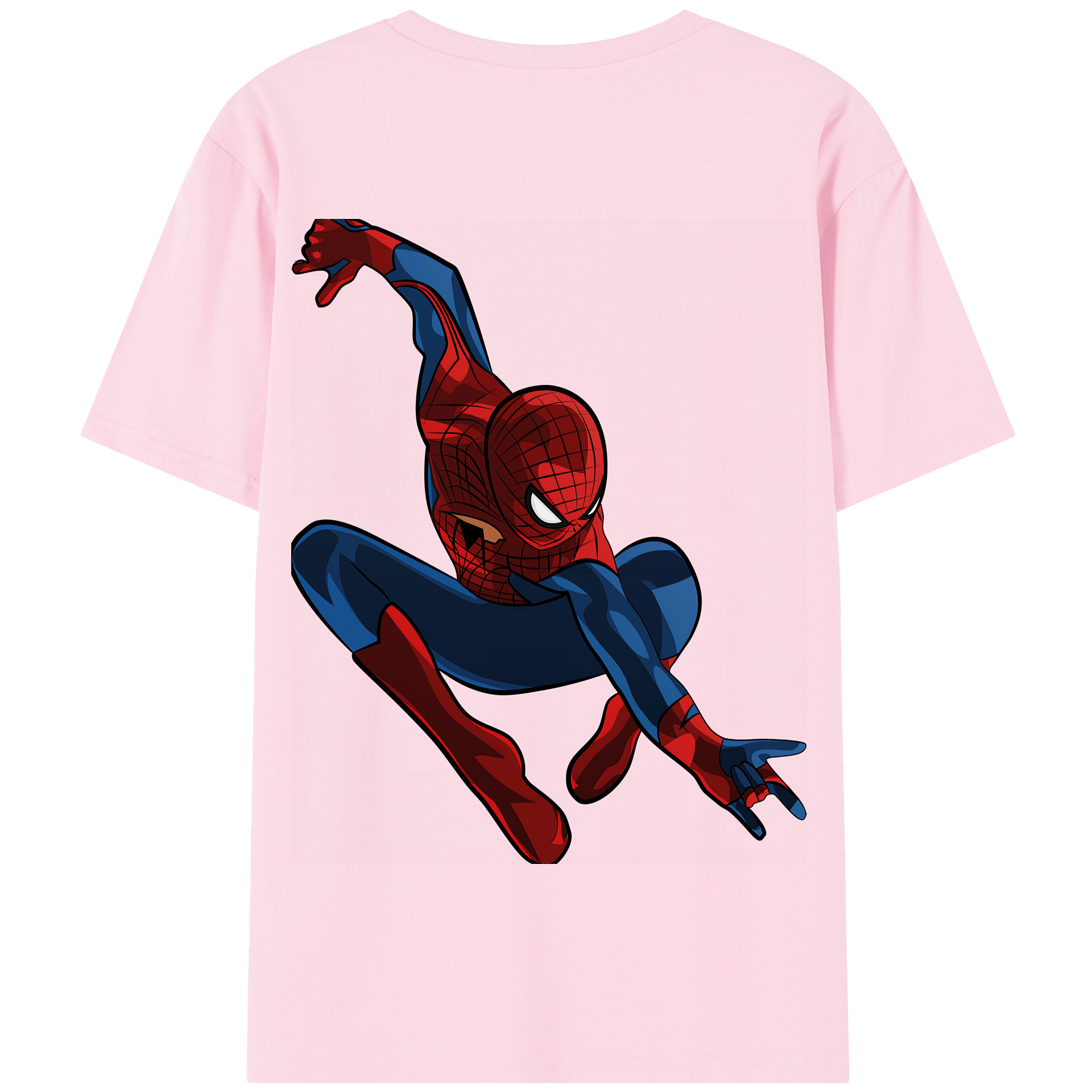 （画像用） Spider Man スパイダーマン 綿100％半袖Tシャツ（背面プリント）