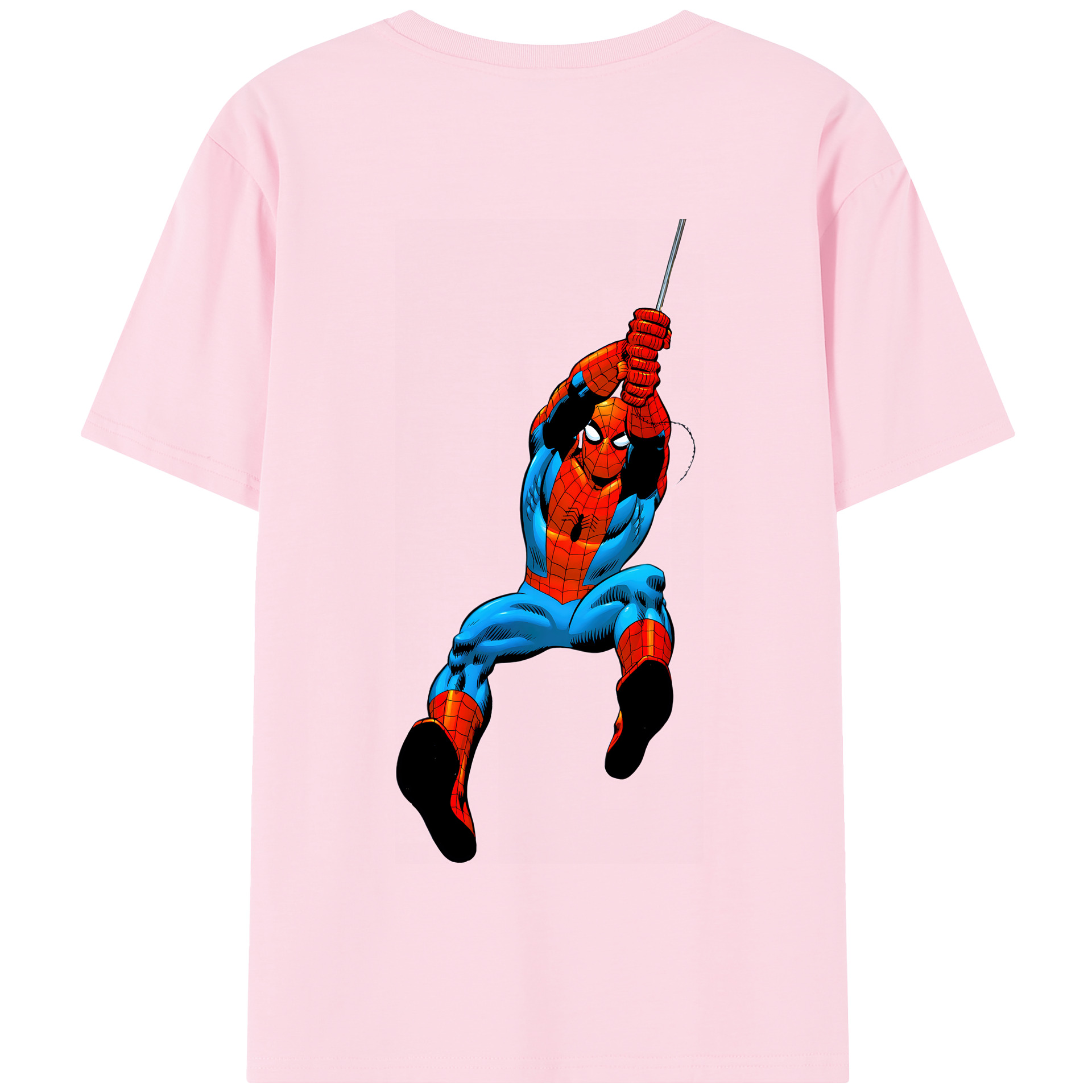 （画像用） Spider Man スパイダーマン 綿100％半袖Tシャツ（背面プリント）