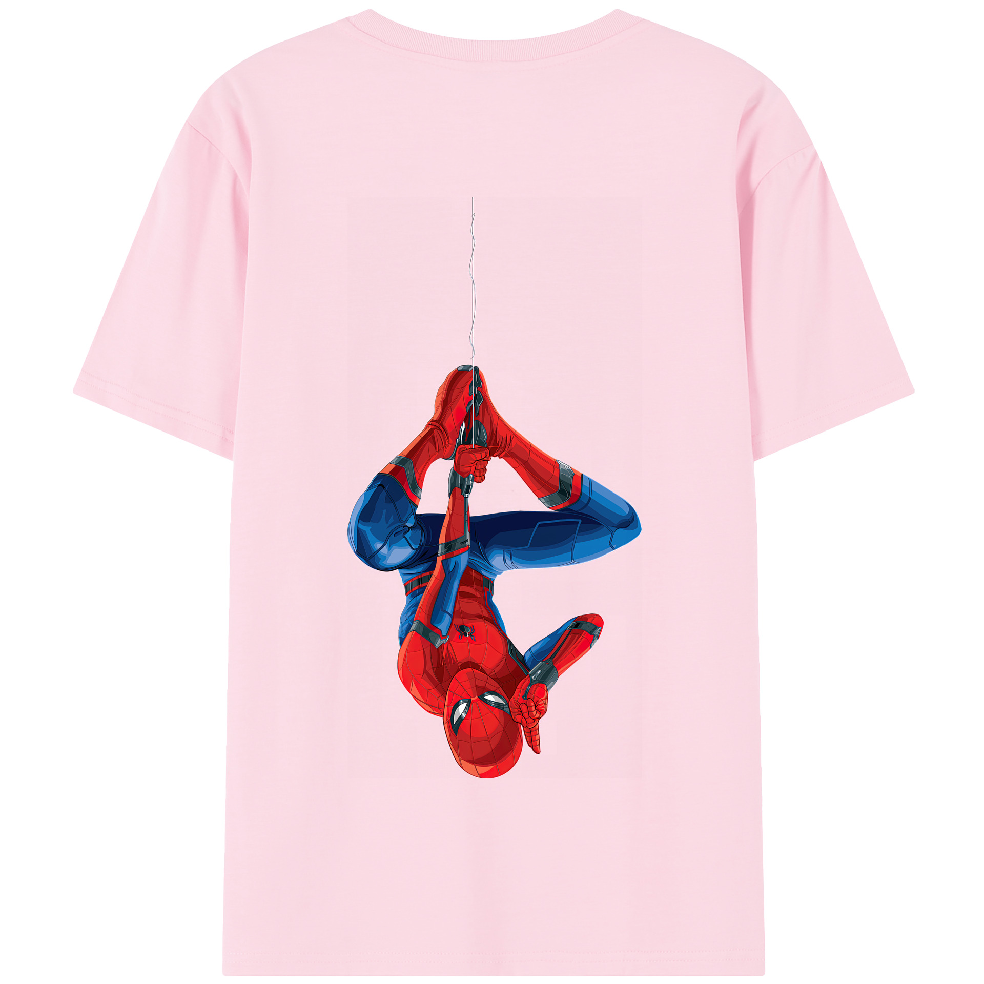 （画像用） Spider Man スパイダーマン 綿100％半袖Tシャツ（背面プリント）