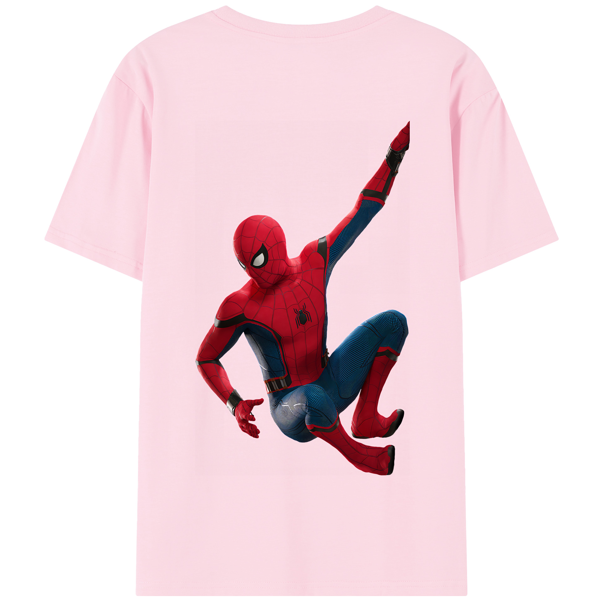 Spider Man スパイダーマン 綿100％半袖Tシャツ（背面プリント）