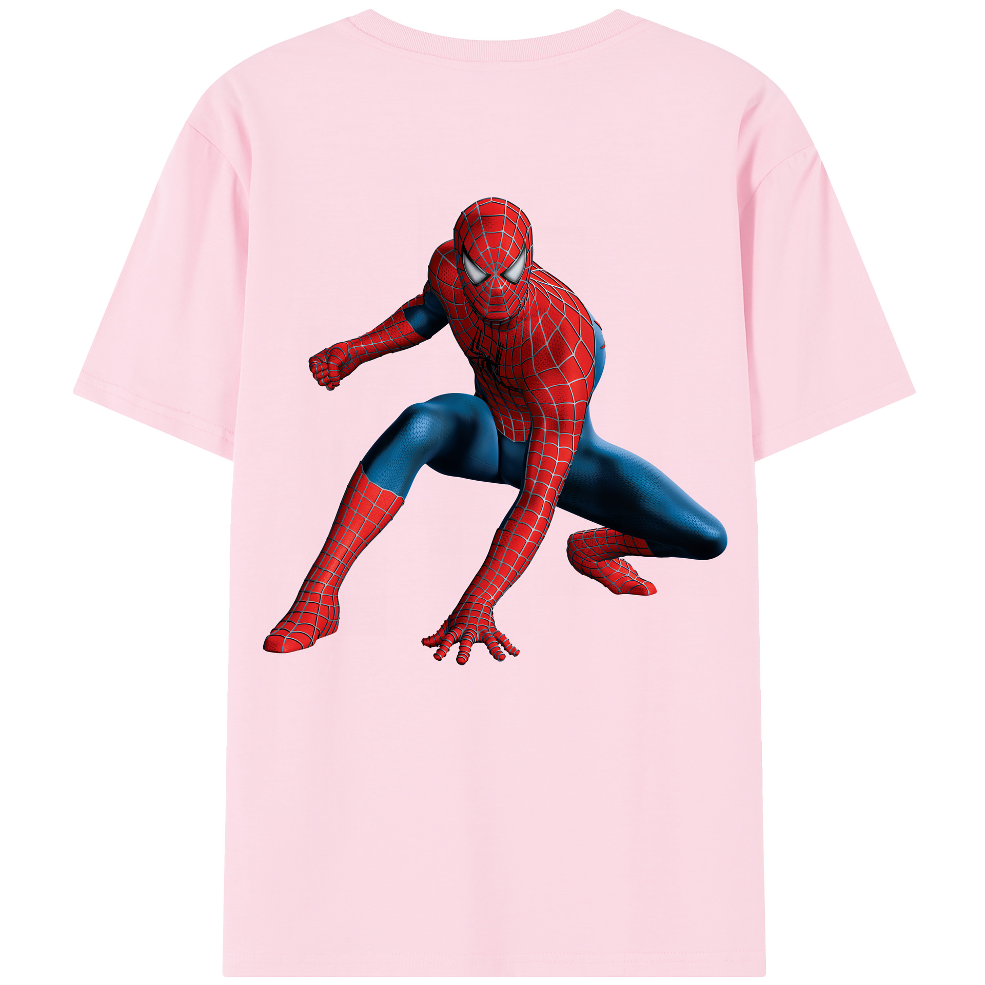 Spider Man スパイダーマン 綿100％半袖Tシャツ（背面プリント）