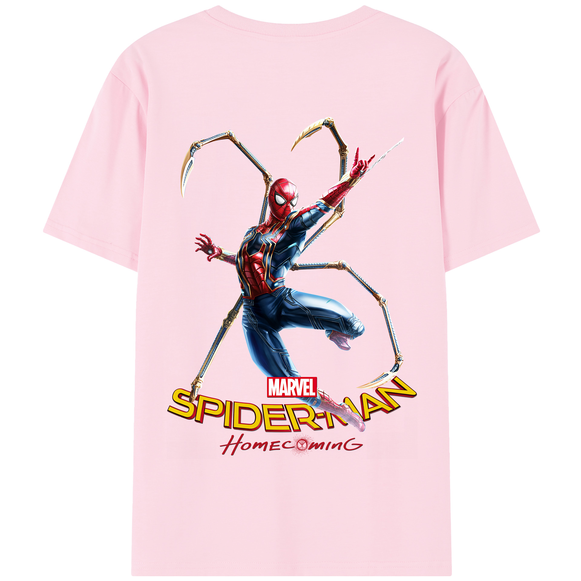 （画像用） Spider Man スパイダーマン 綿100％半袖Tシャツ（背面プリント）