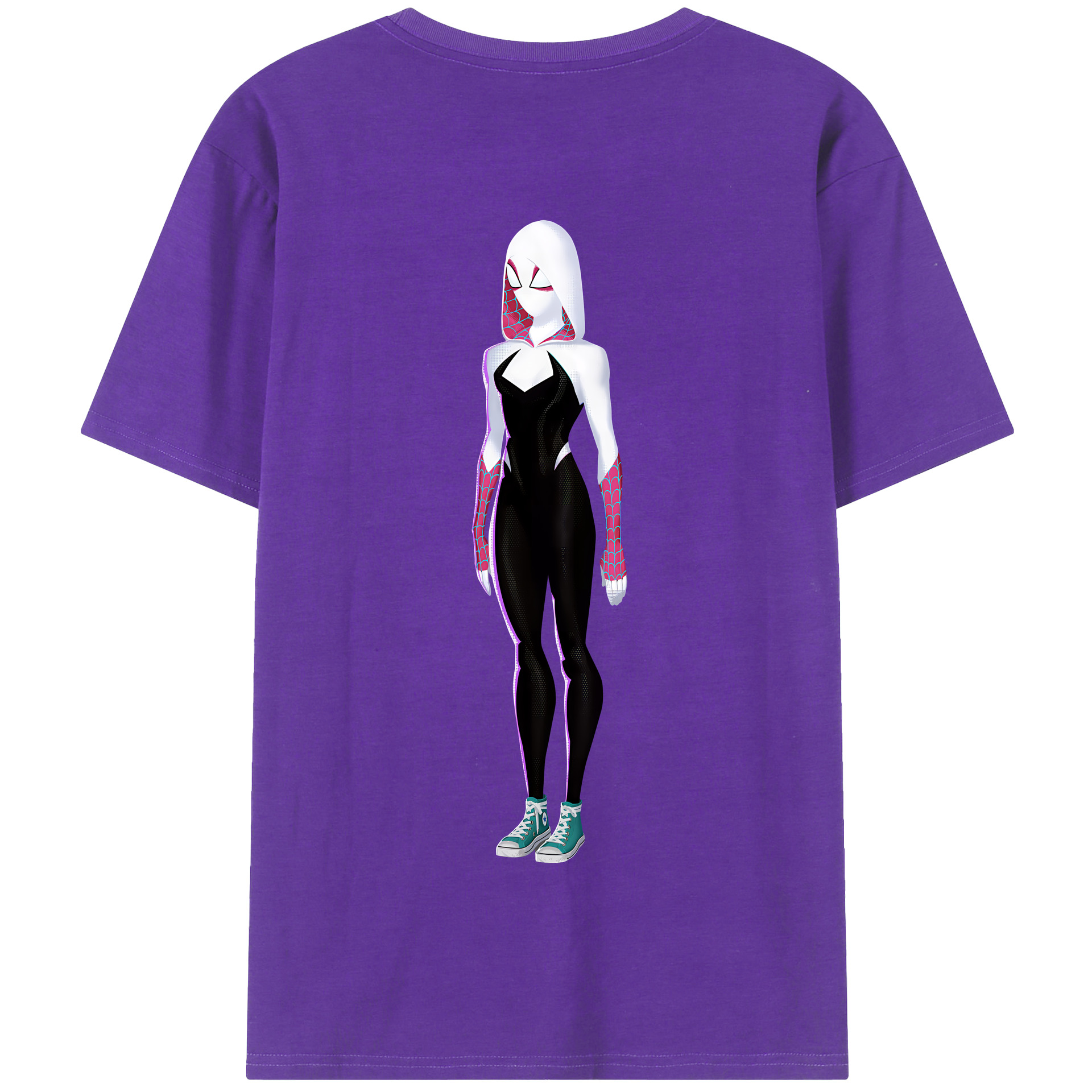 （画像用） Spider Man スパイダーマン 綿100％半袖Tシャツ（背面プリント）