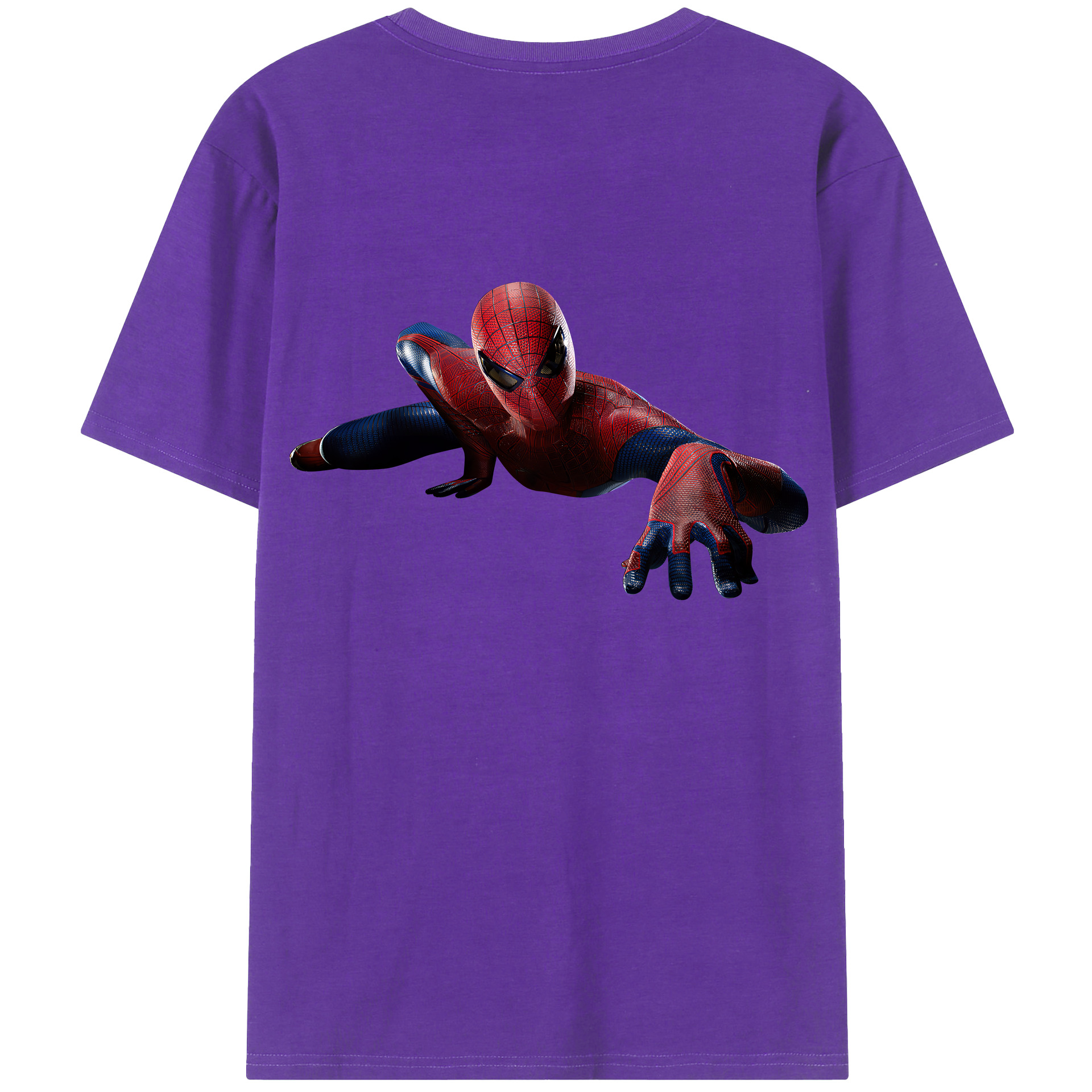 Spider Man スパイダーマン 綿100％半袖Tシャツ（背面プリント）