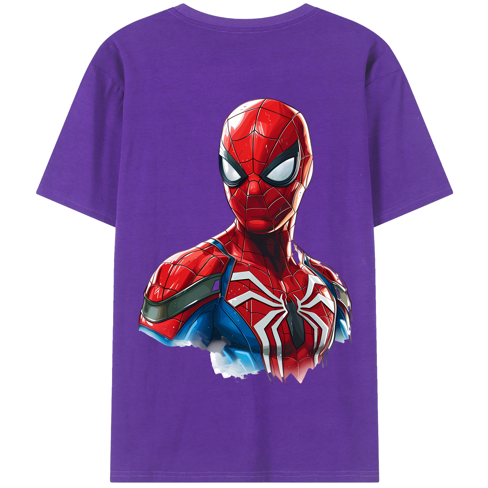 （画像用） Spider Man スパイダーマン 綿100％半袖Tシャツ（背面プリント）