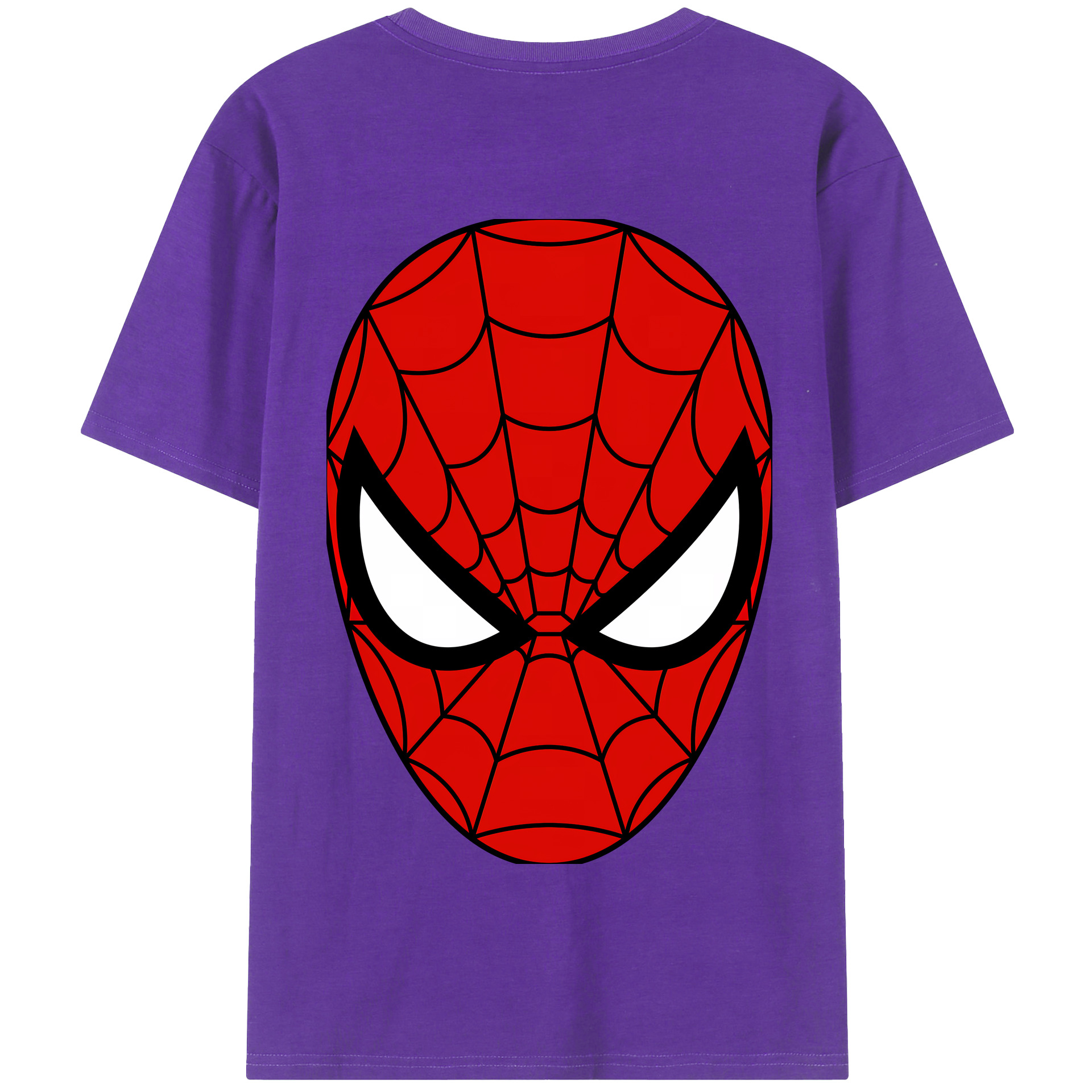（画像用） Spider Man スパイダーマン 綿100％半袖Tシャツ（背面プリント）