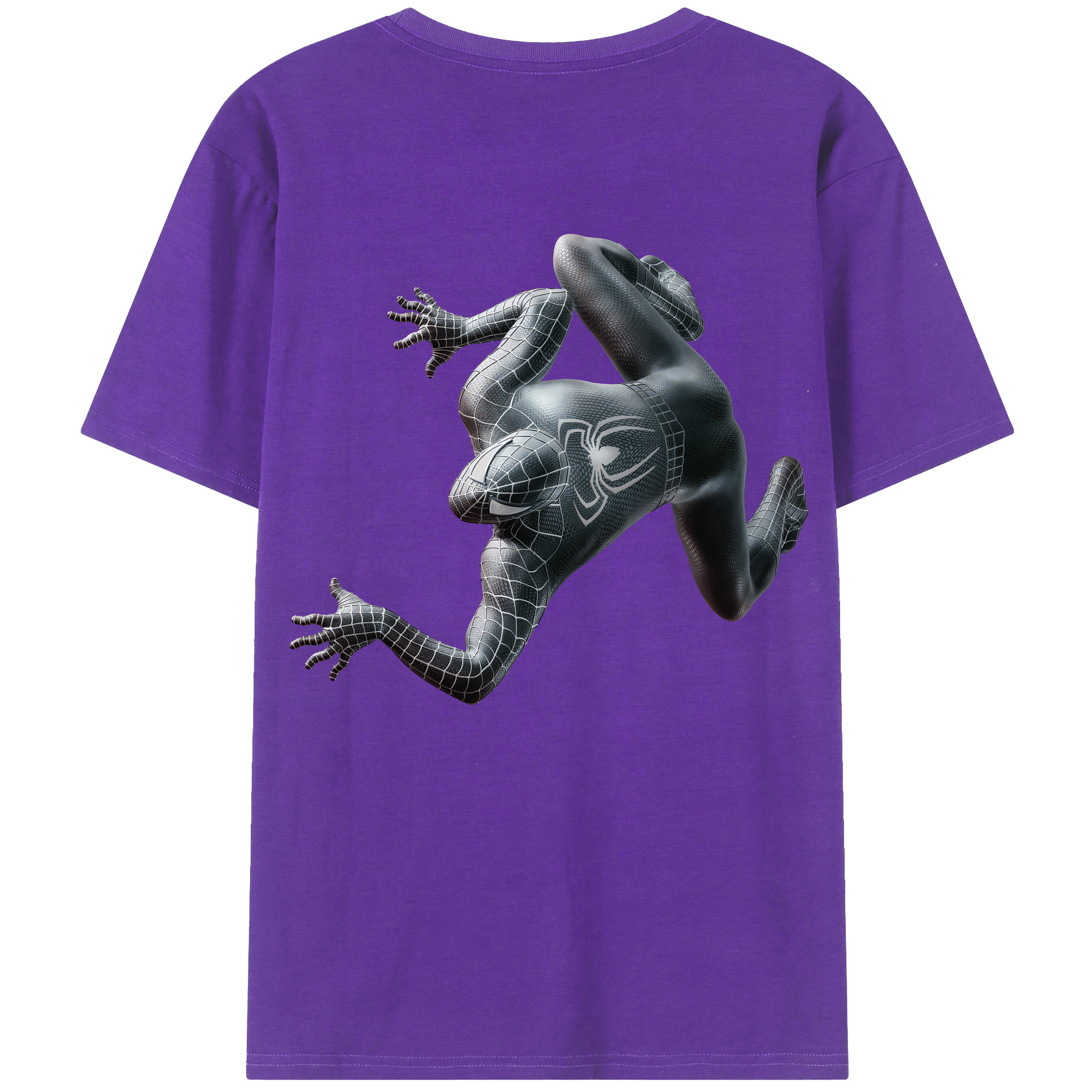 （画像用） Spider Man スパイダーマン 綿100％半袖Tシャツ（背面プリント）