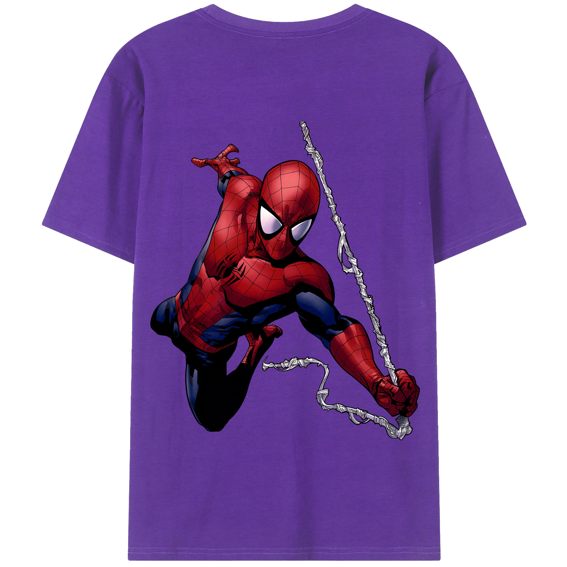 （画像用） Spider Man スパイダーマン 綿100％半袖Tシャツ（背面プリント）