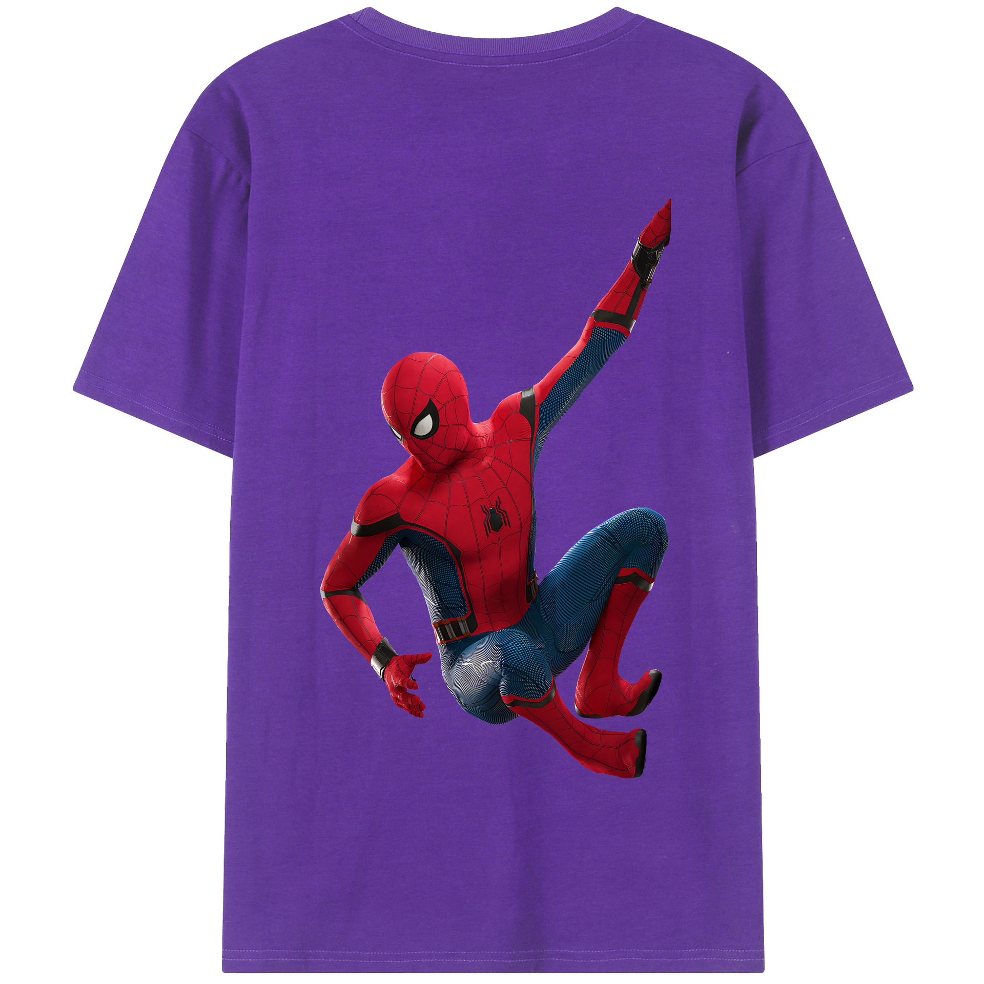 Spider Man スパイダーマン 綿100％半袖Tシャツ（背面プリント）