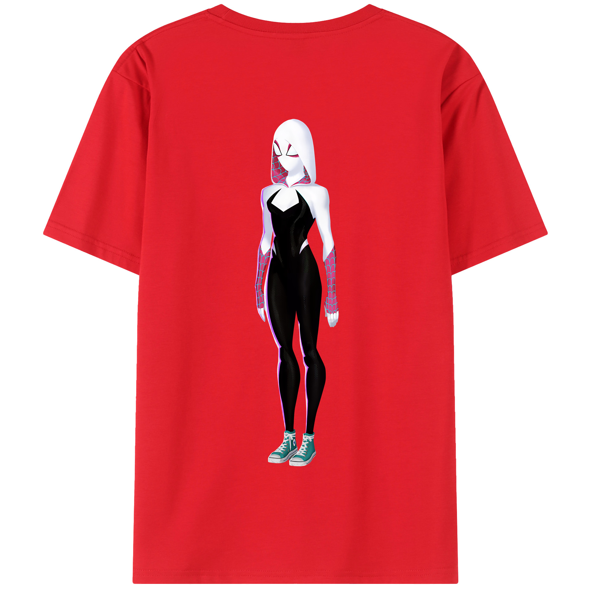 （画像用） Spider Man スパイダーマン 綿100％半袖Tシャツ（背面プリント）
