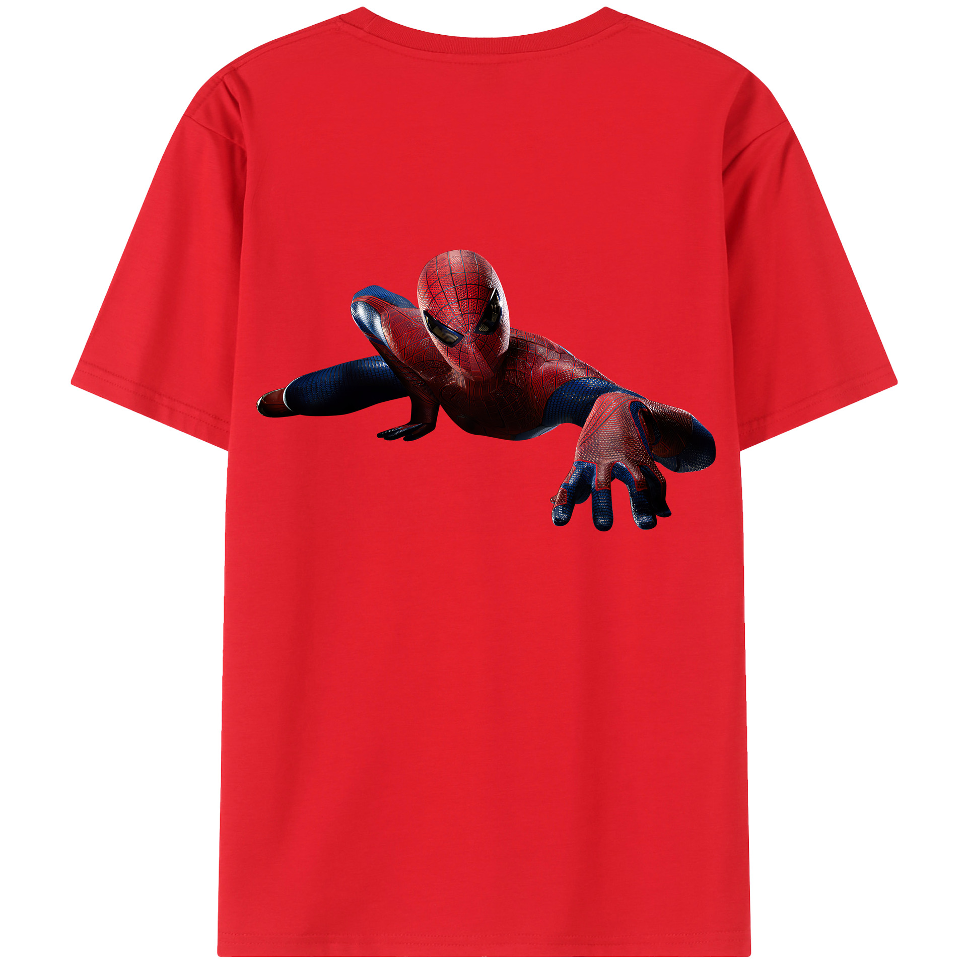 Spider Man スパイダーマン 綿100％半袖Tシャツ（背面プリント）