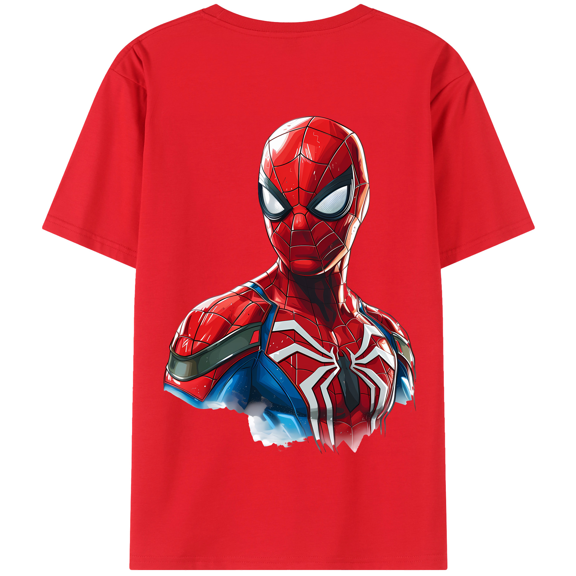 （画像用） Spider Man スパイダーマン 綿100％半袖Tシャツ（背面プリント）