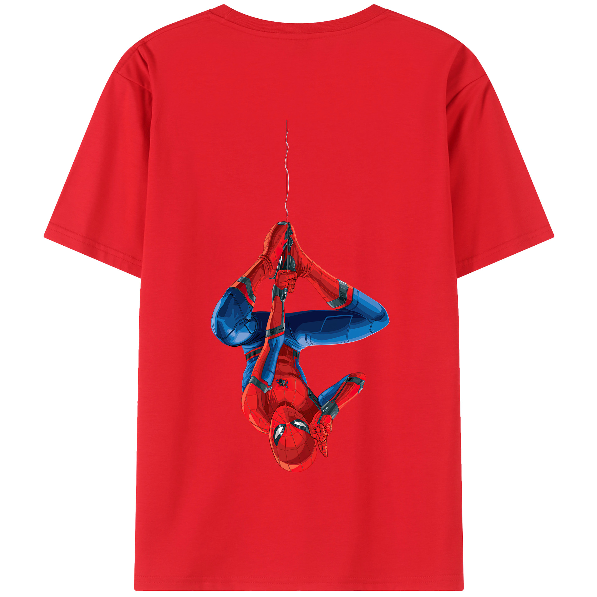 （画像用） Spider Man スパイダーマン 綿100％半袖Tシャツ（背面プリント）