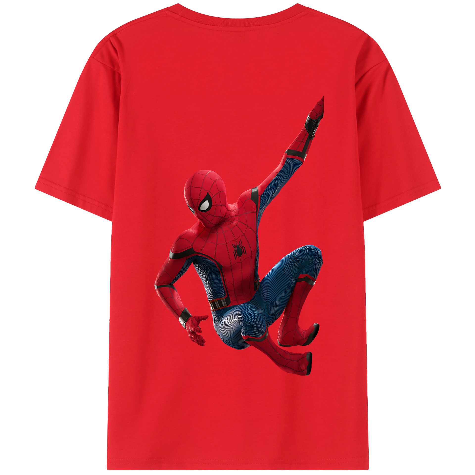 Spider Man スパイダーマン 綿100％半袖Tシャツ（背面プリント）